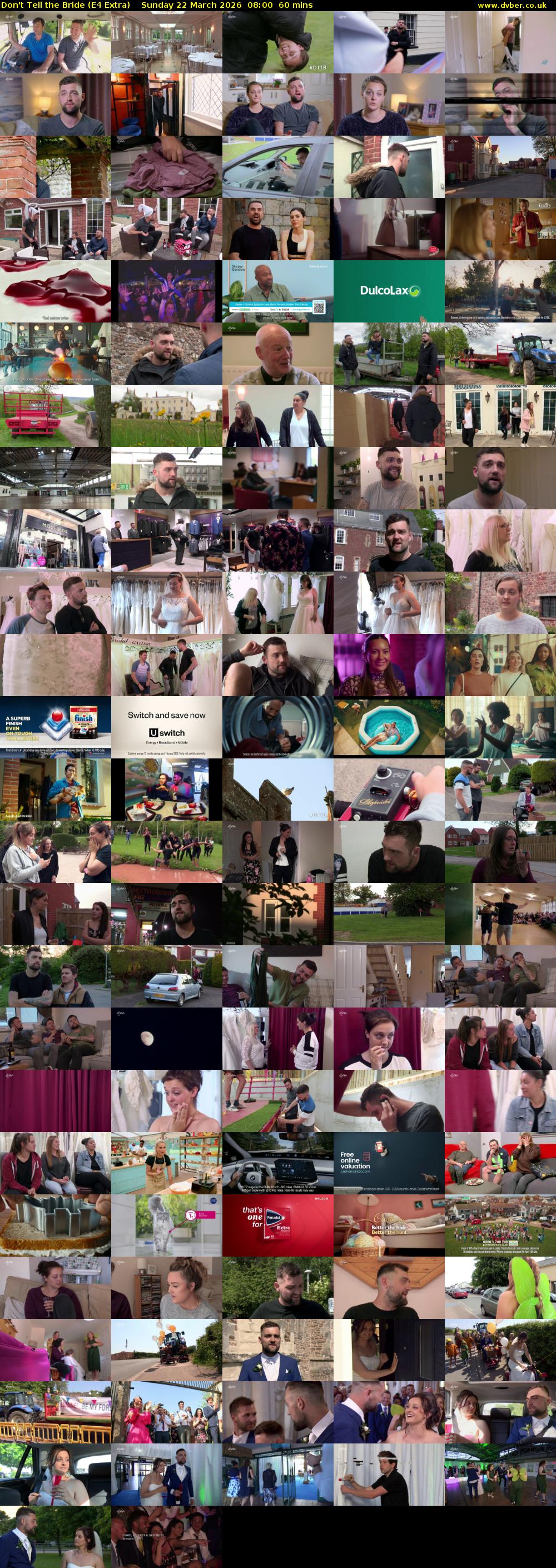 Don't Tell the Bride (E4 Extra) Sunday 22 March 2026 08:00 - 09:00