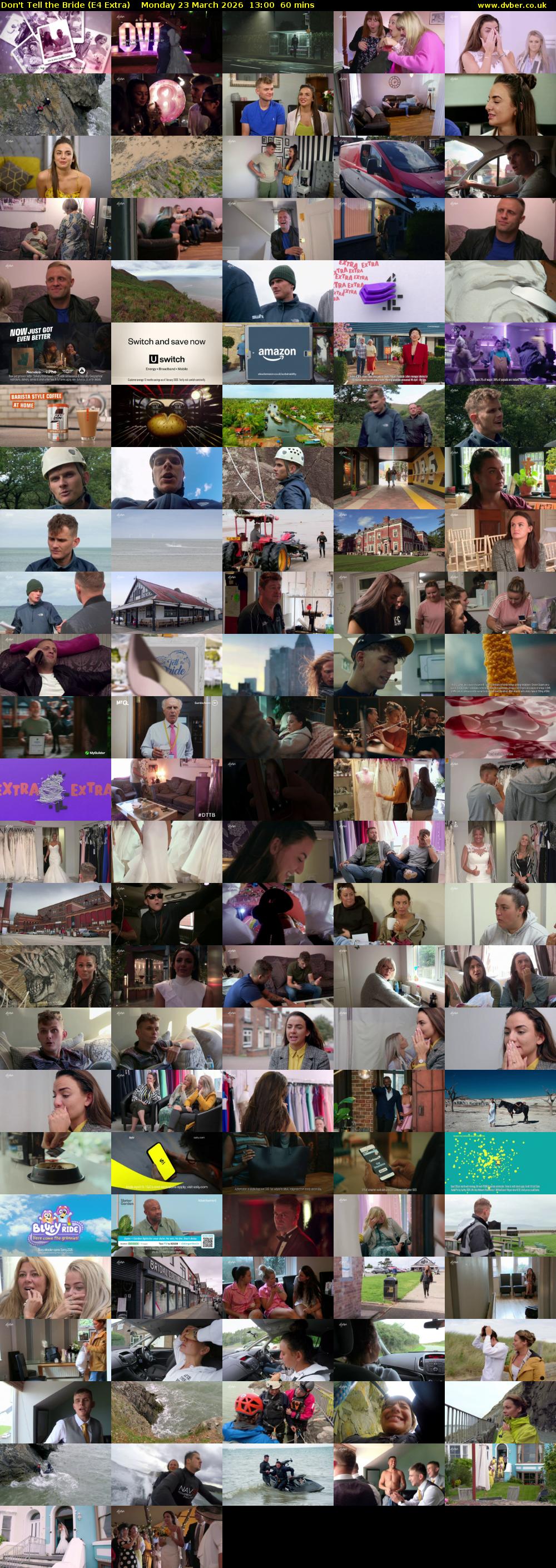 Don't Tell the Bride (E4 Extra) Monday 23 March 2026 13:00 - 14:00