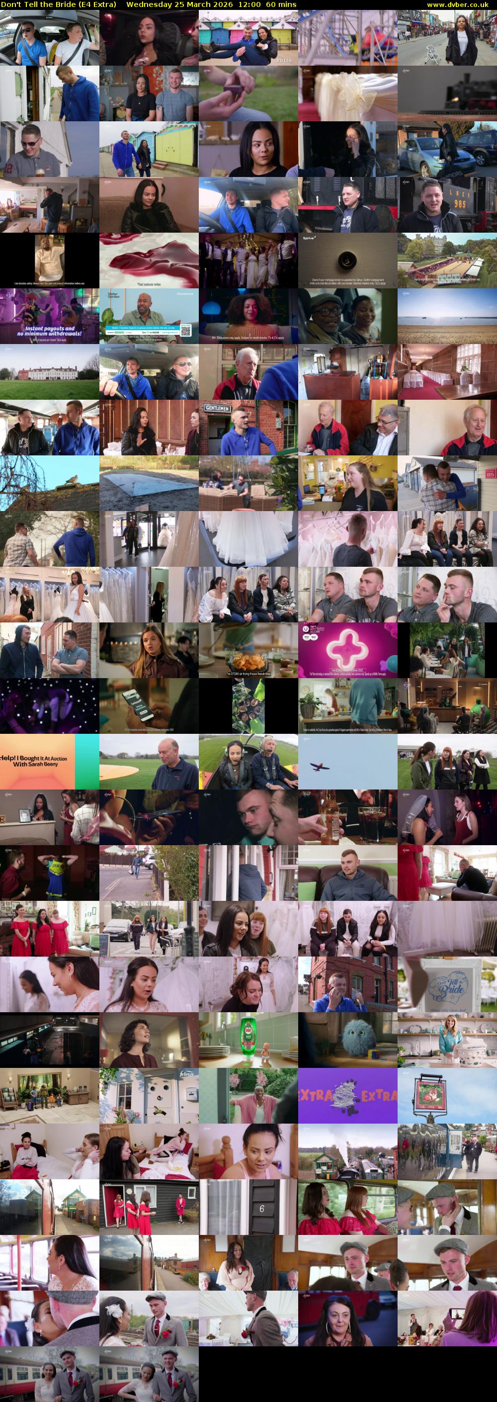 Don't Tell the Bride (E4 Extra) Wednesday 25 March 2026 12:00 - 13:00