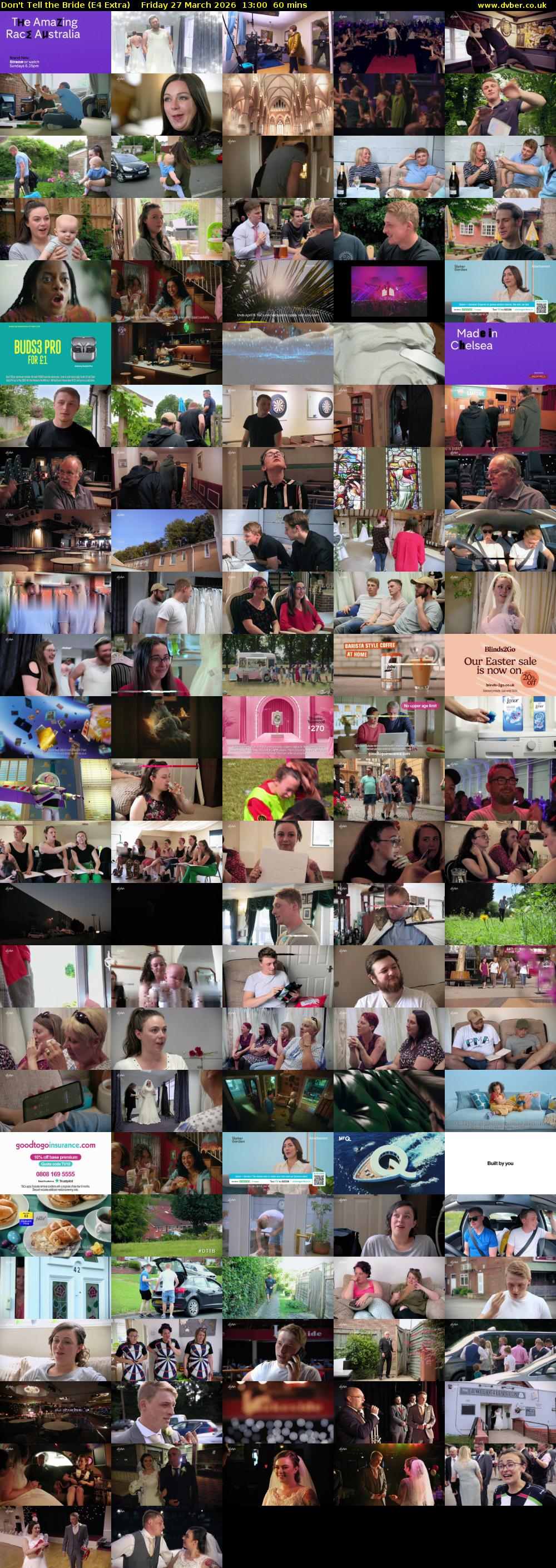 Don't Tell the Bride (E4 Extra) Friday 27 March 2026 13:00 - 14:00