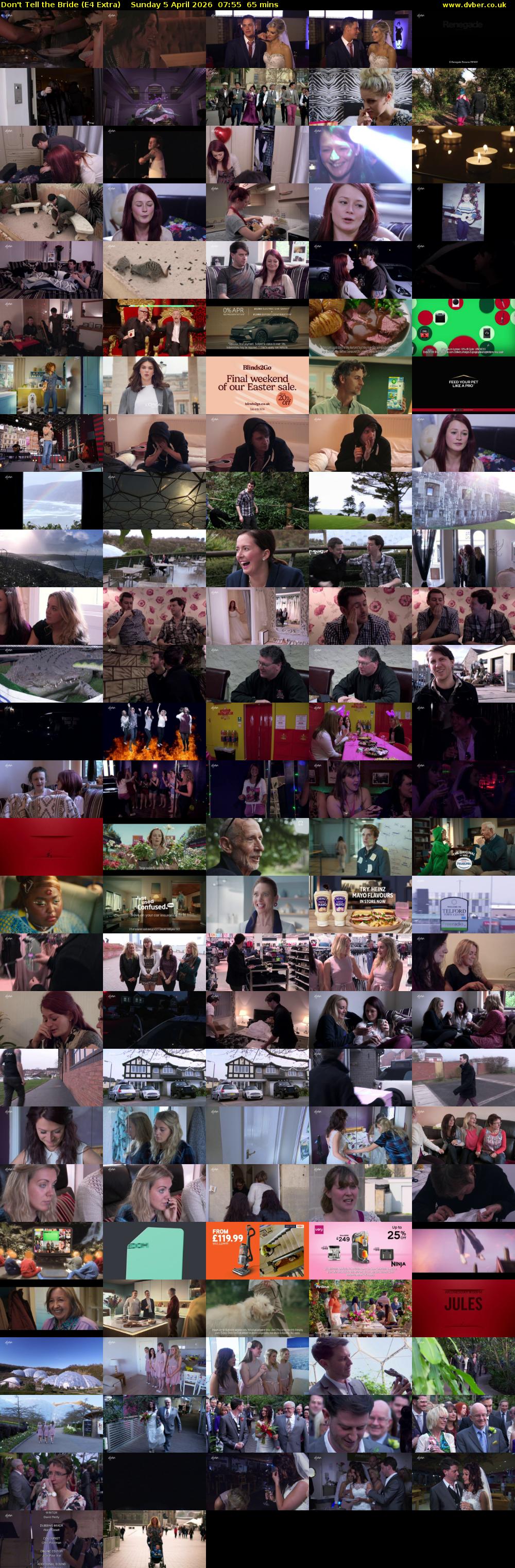 Don't Tell the Bride (E4 Extra) Sunday 5 April 2026 07:55 - 09:00