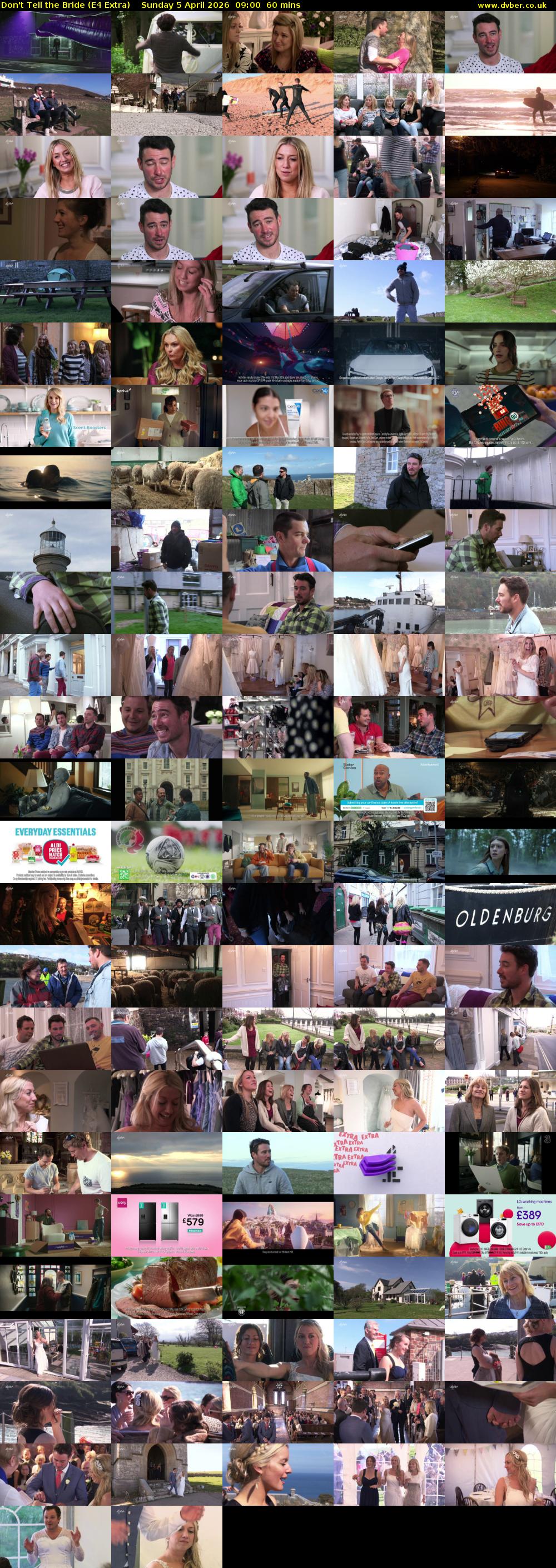 Don't Tell the Bride (E4 Extra) Sunday 5 April 2026 09:00 - 10:00