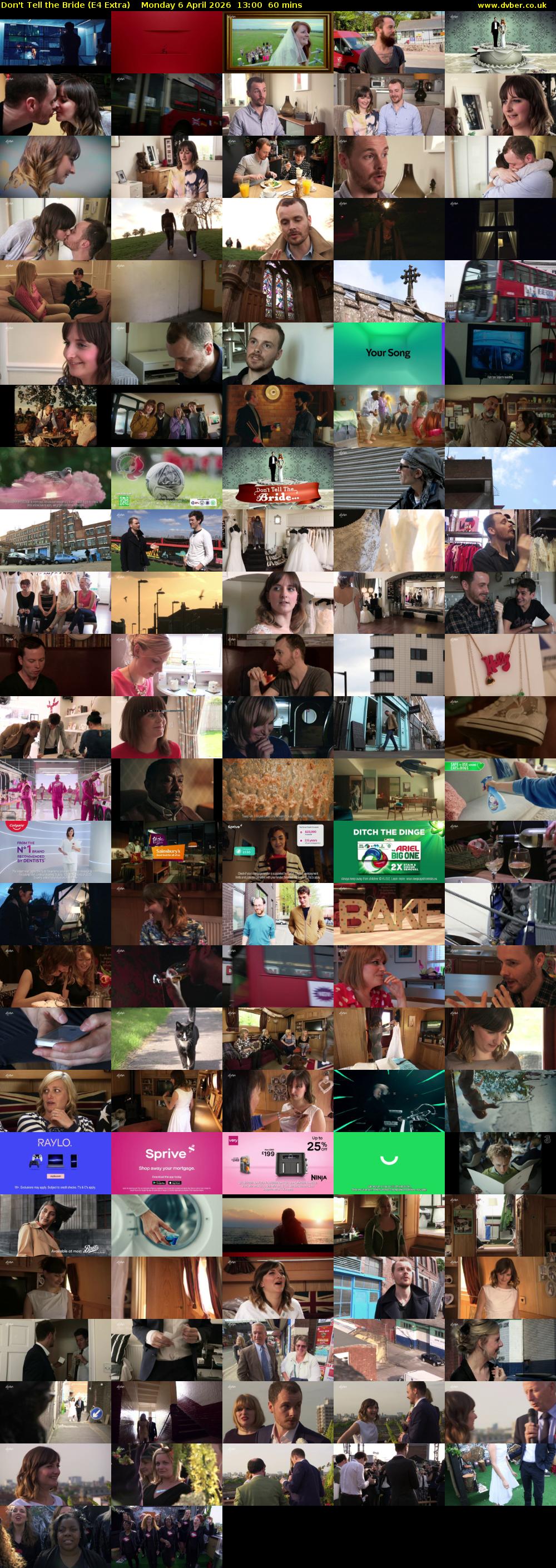 Don't Tell the Bride (E4 Extra) Monday 6 April 2026 13:00 - 14:00