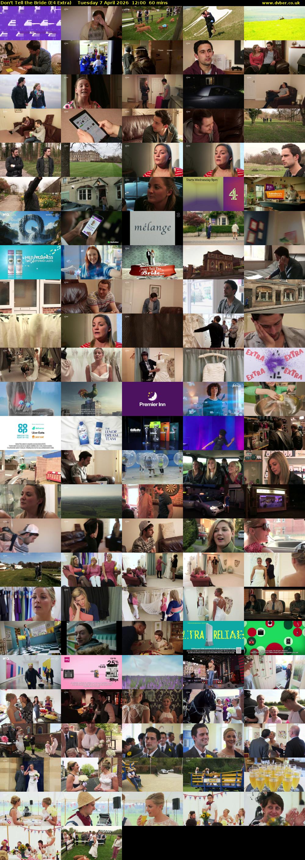 Don't Tell the Bride (E4 Extra) Tuesday 7 April 2026 12:00 - 13:00