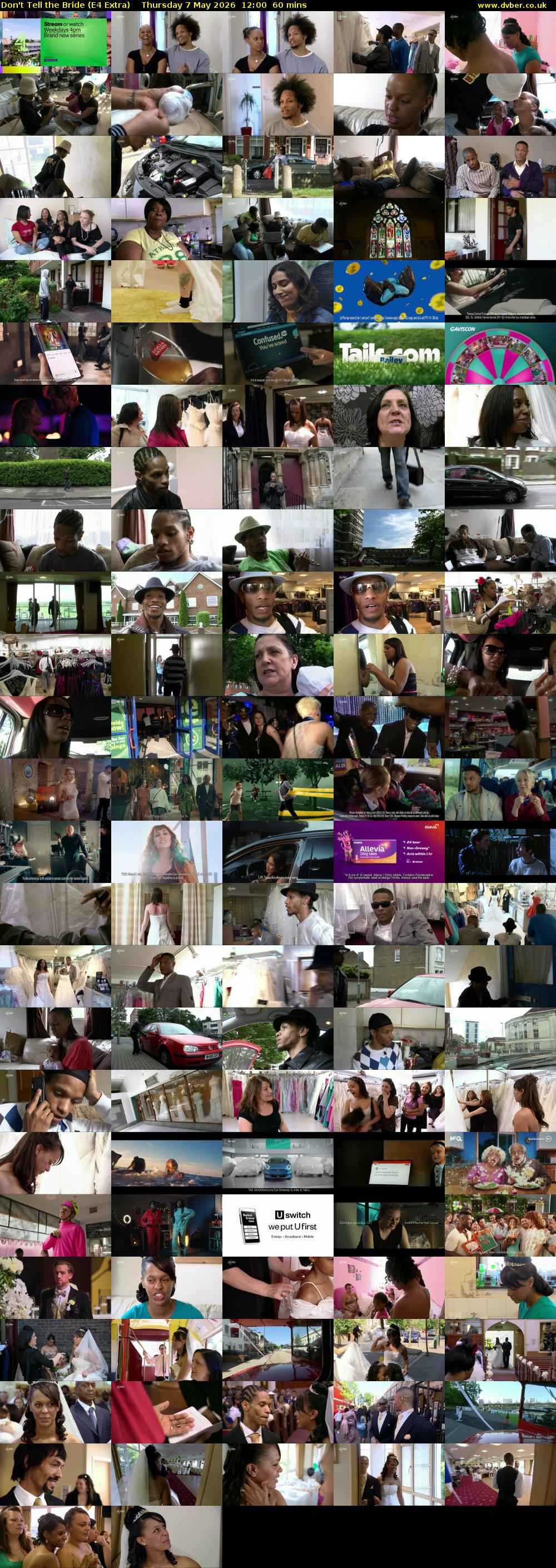 Don't Tell the Bride (E4 Extra) Thursday 7 May 2026 12:00 - 13:00