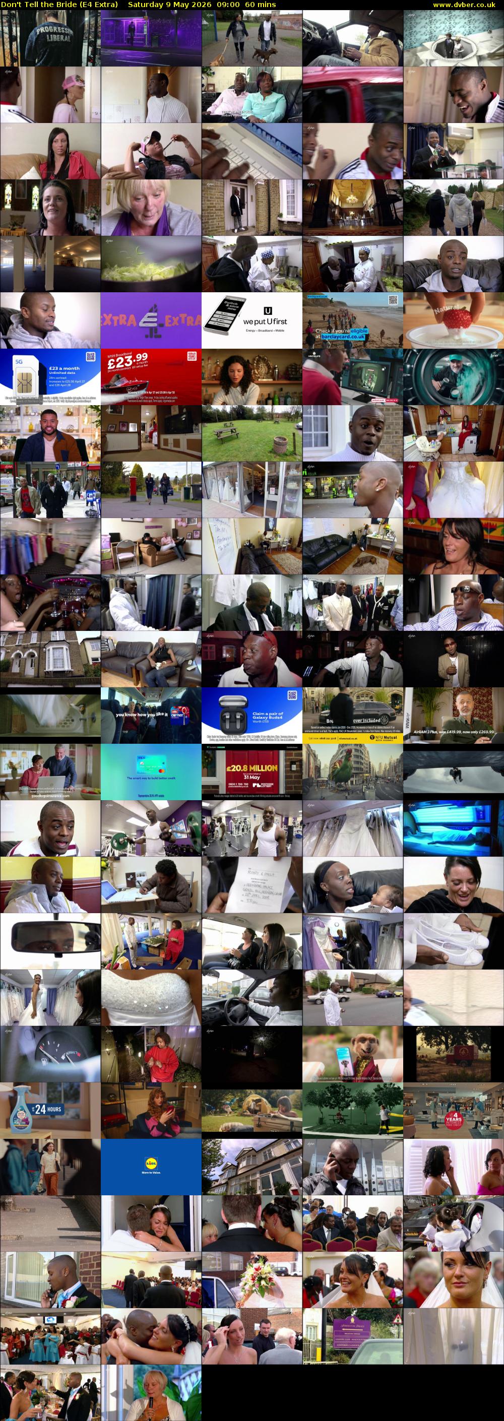 Don't Tell the Bride (E4 Extra) Saturday 9 May 2026 09:00 - 10:00