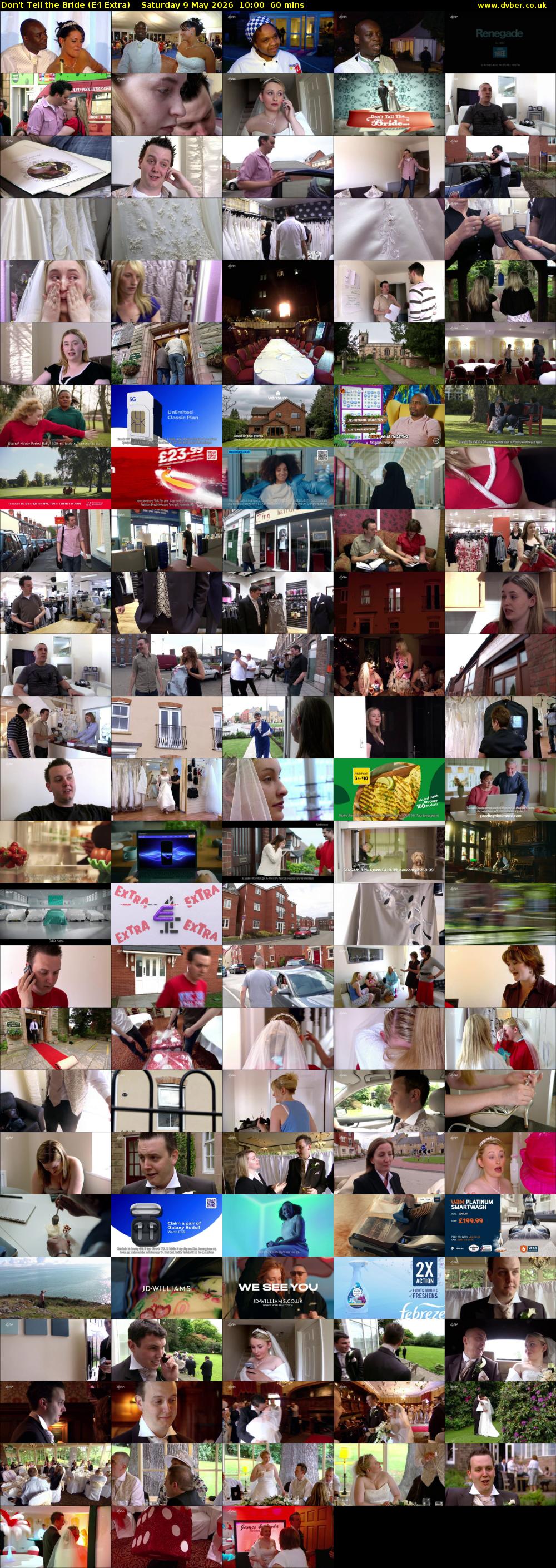 Don't Tell the Bride (E4 Extra) Saturday 9 May 2026 10:00 - 11:00