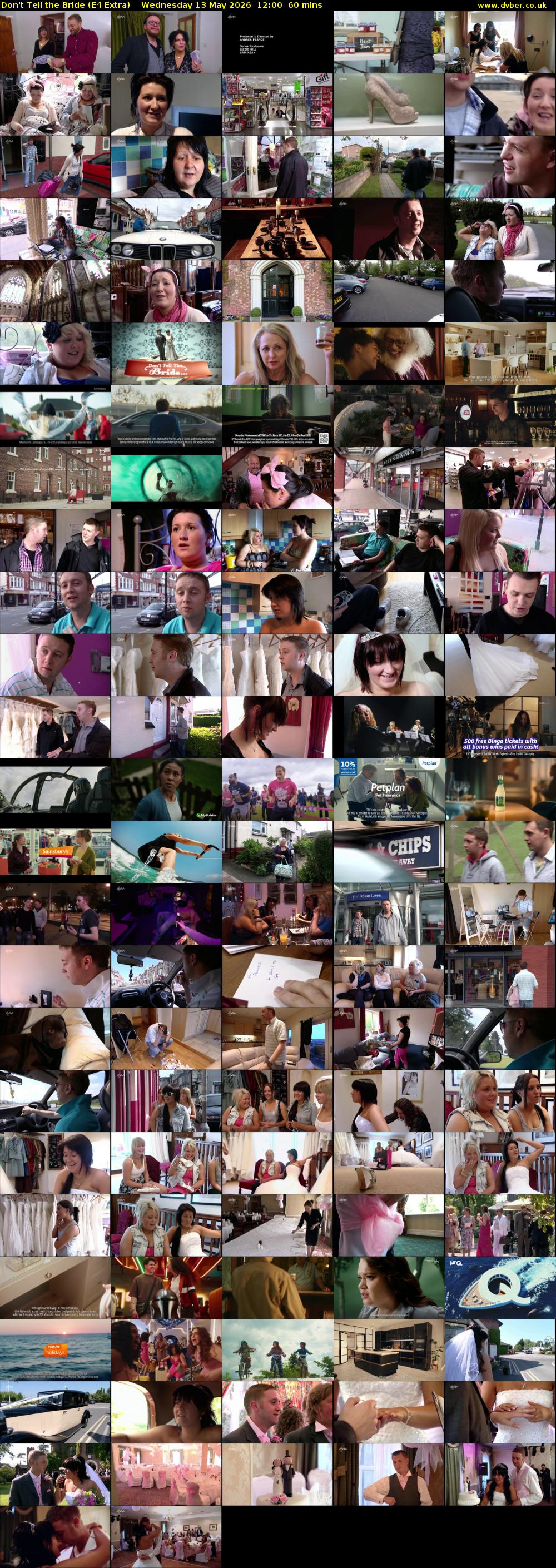 Don't Tell the Bride (E4 Extra) Wednesday 13 May 2026 12:00 - 13:00
