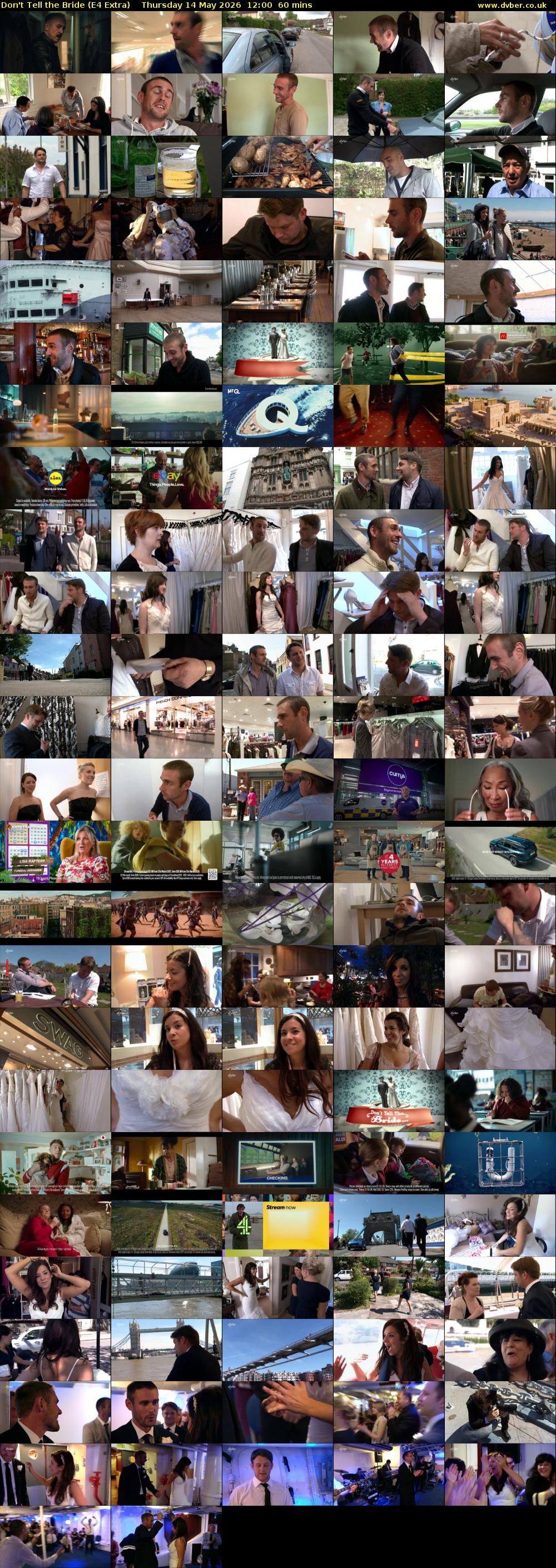 Don't Tell the Bride (E4 Extra) Thursday 14 May 2026 12:00 - 13:00