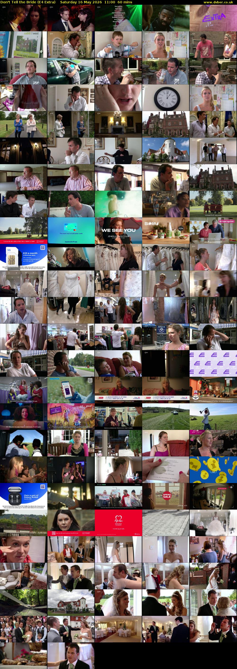 Don't Tell the Bride (E4 Extra) Saturday 16 May 2026 11:00 - 12:00