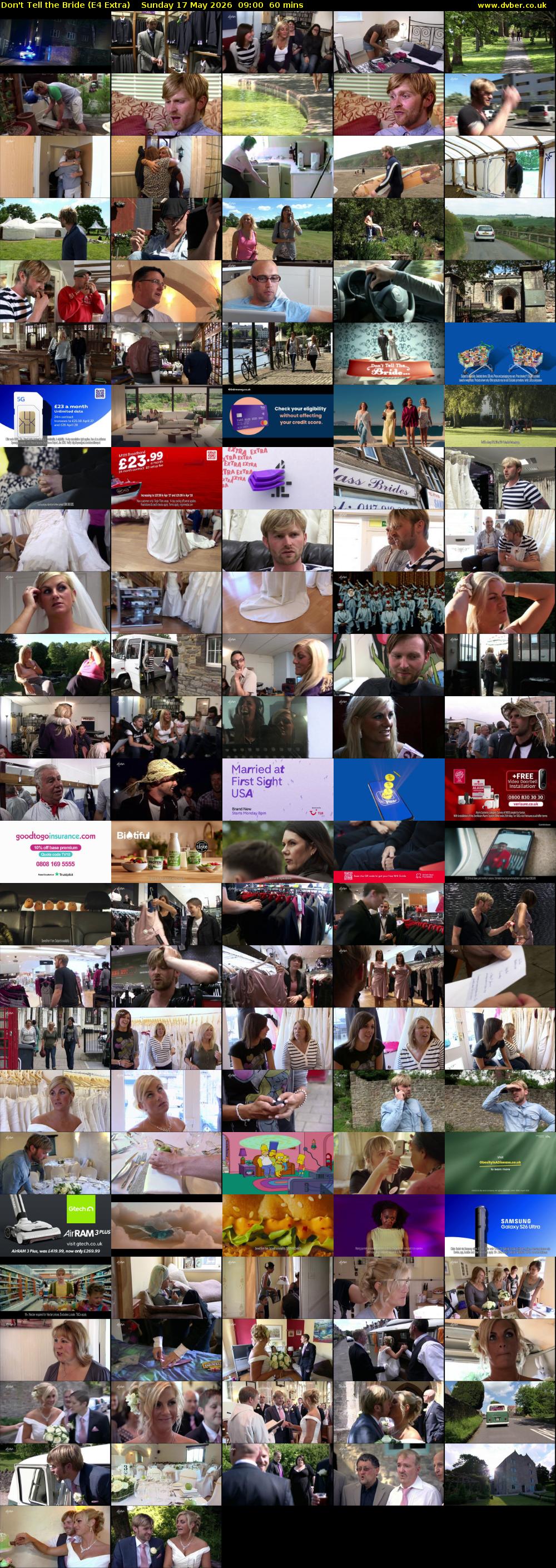 Don't Tell the Bride (E4 Extra) Sunday 17 May 2026 09:00 - 10:00