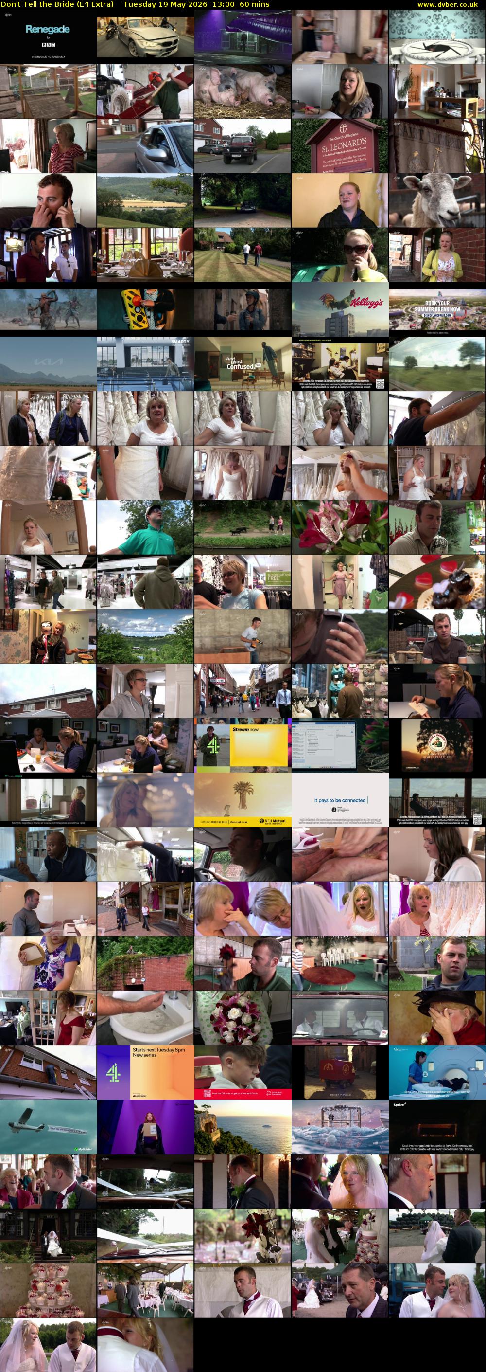 Don't Tell the Bride (E4 Extra) Tuesday 19 May 2026 13:00 - 14:00
