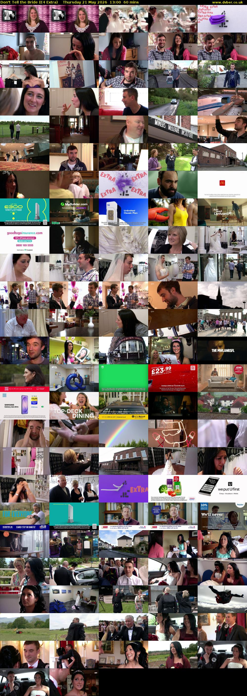 Don't Tell the Bride (E4 Extra) Thursday 21 May 2026 13:00 - 14:00