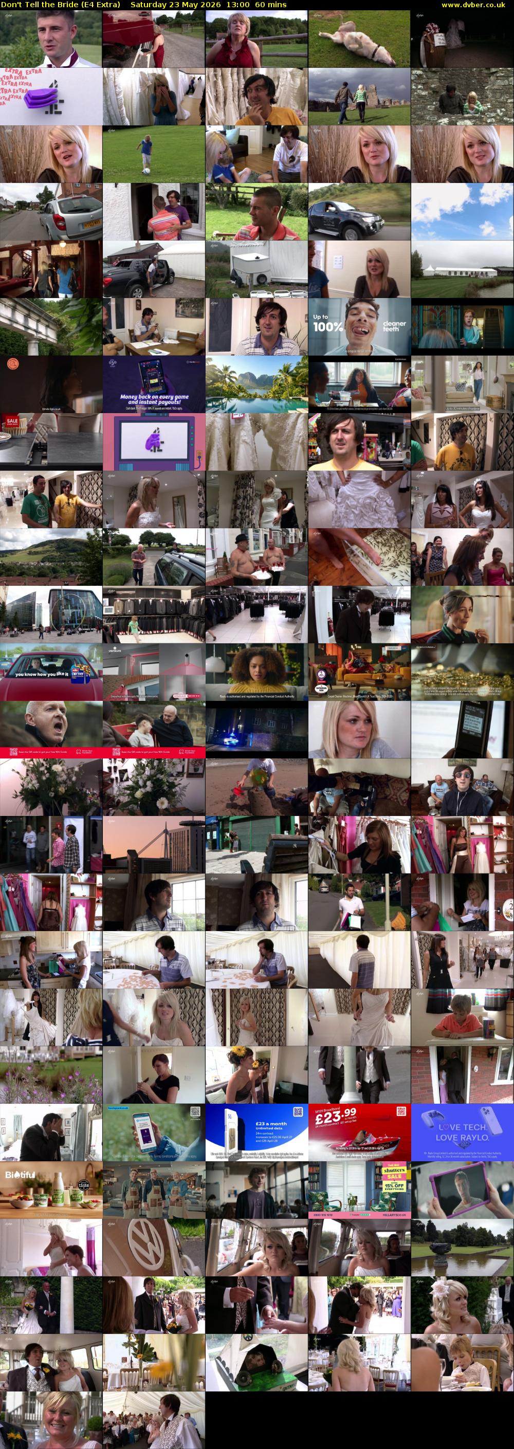 Don't Tell the Bride (E4 Extra) Saturday 23 May 2026 13:00 - 14:00