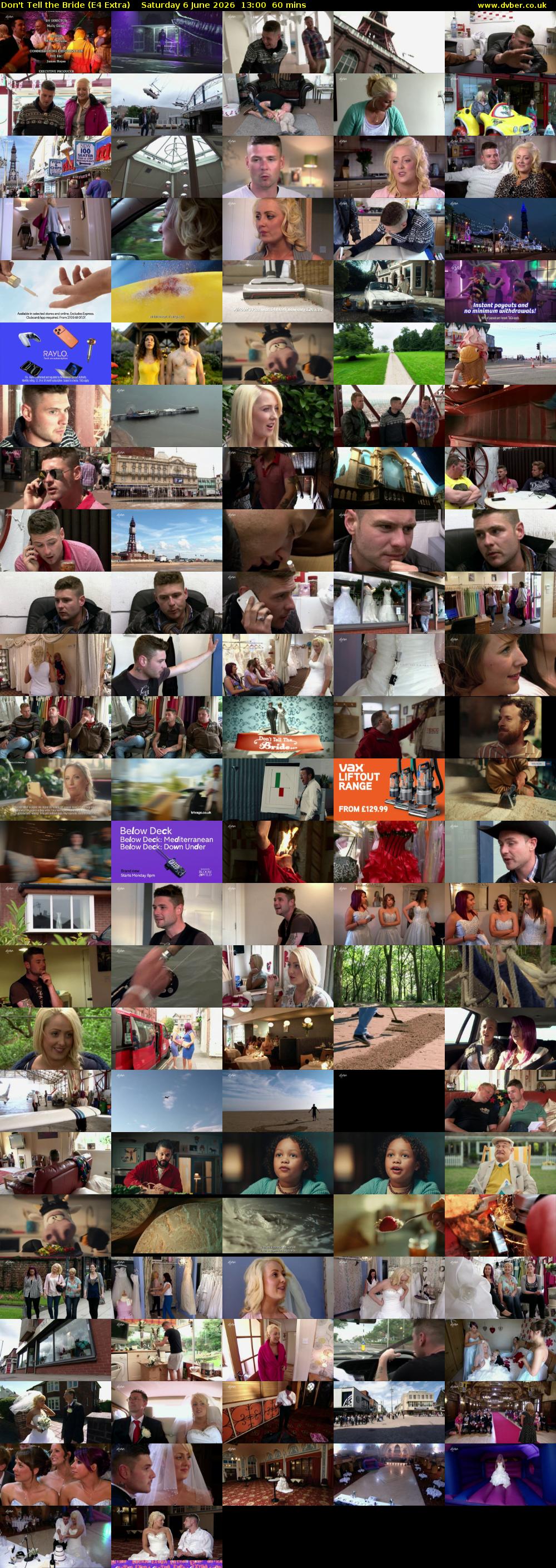 Don't Tell the Bride (E4 Extra) Saturday 6 June 2026 13:00 - 14:00