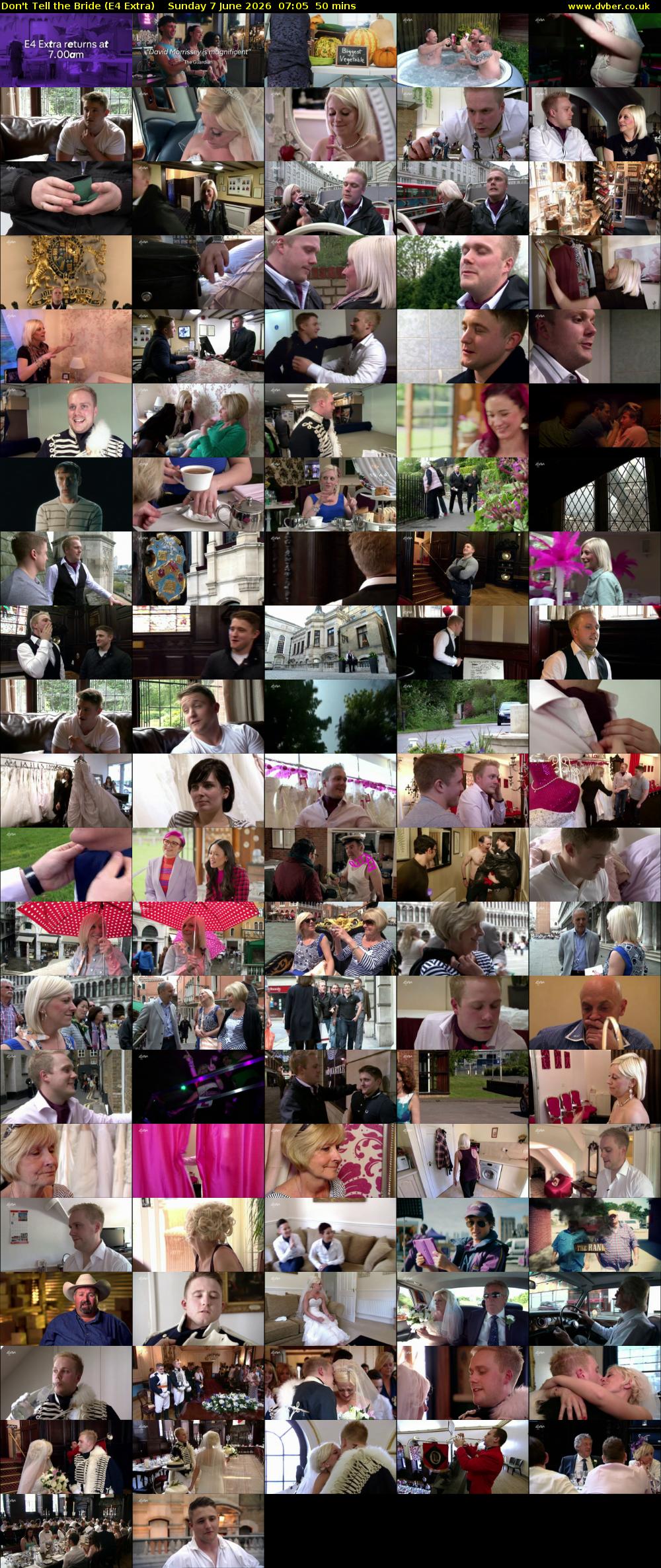 Don't Tell the Bride (E4 Extra) Sunday 7 June 2026 07:05 - 07:55