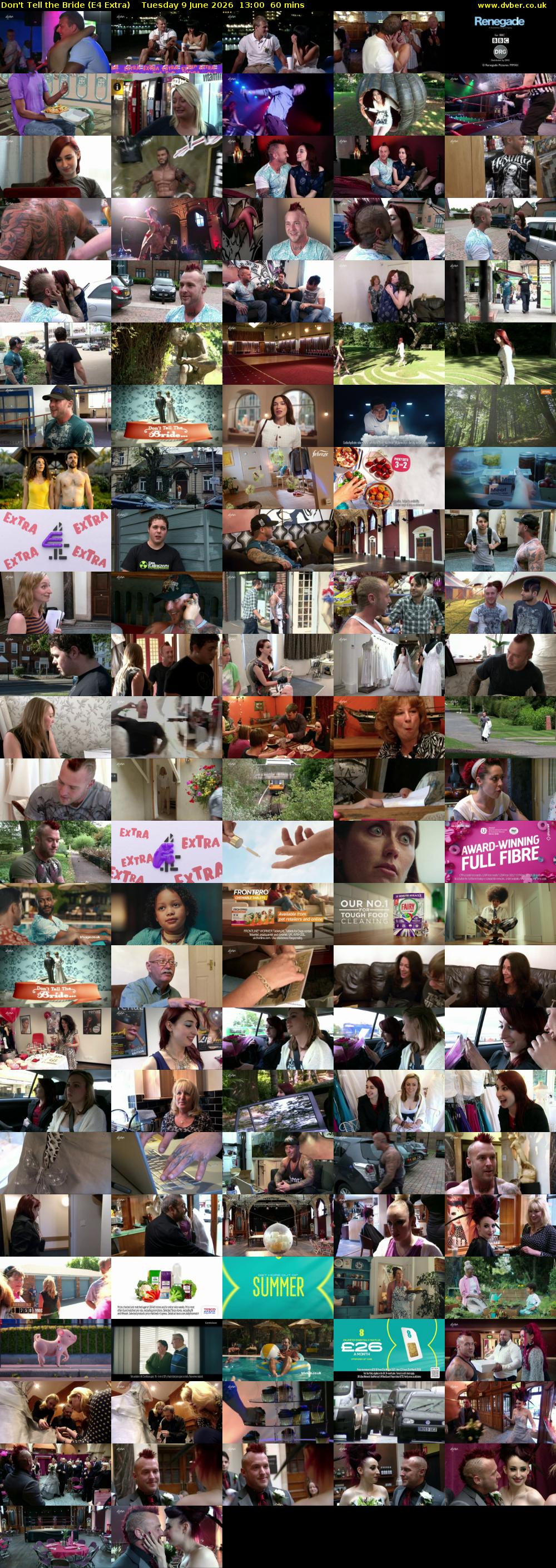 Don't Tell the Bride (E4 Extra) Tuesday 9 June 2026 13:00 - 14:00