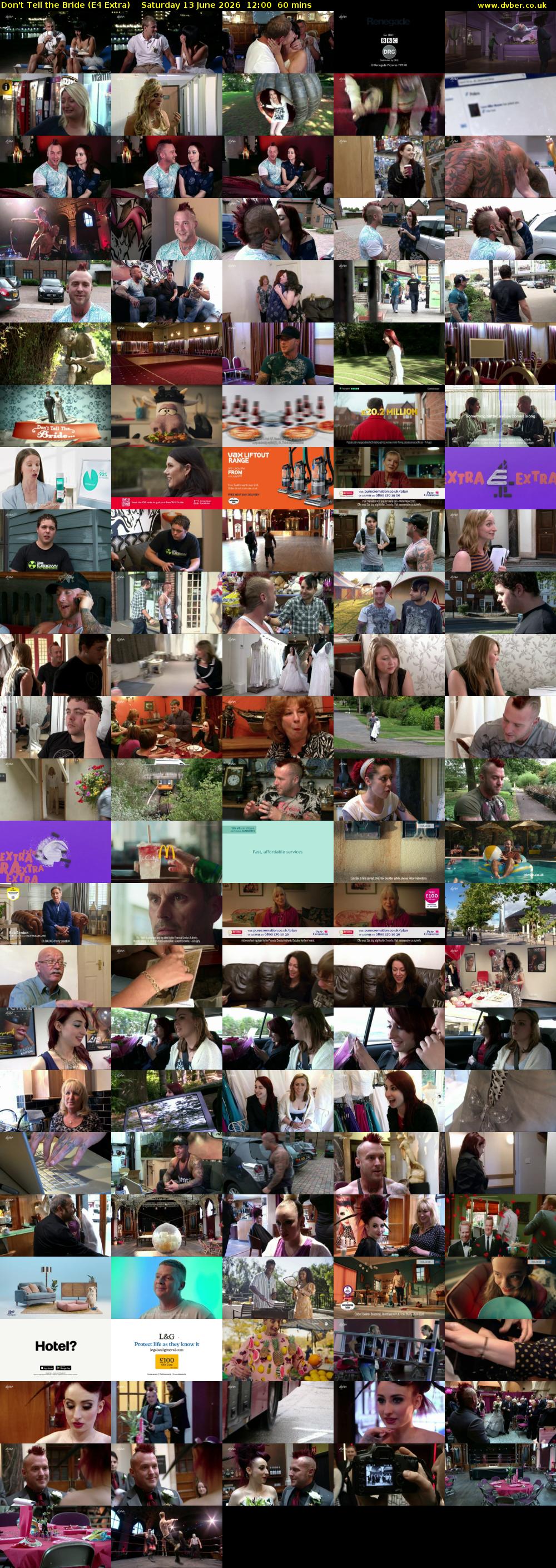 Don't Tell the Bride (E4 Extra) Saturday 13 June 2026 12:00 - 13:00