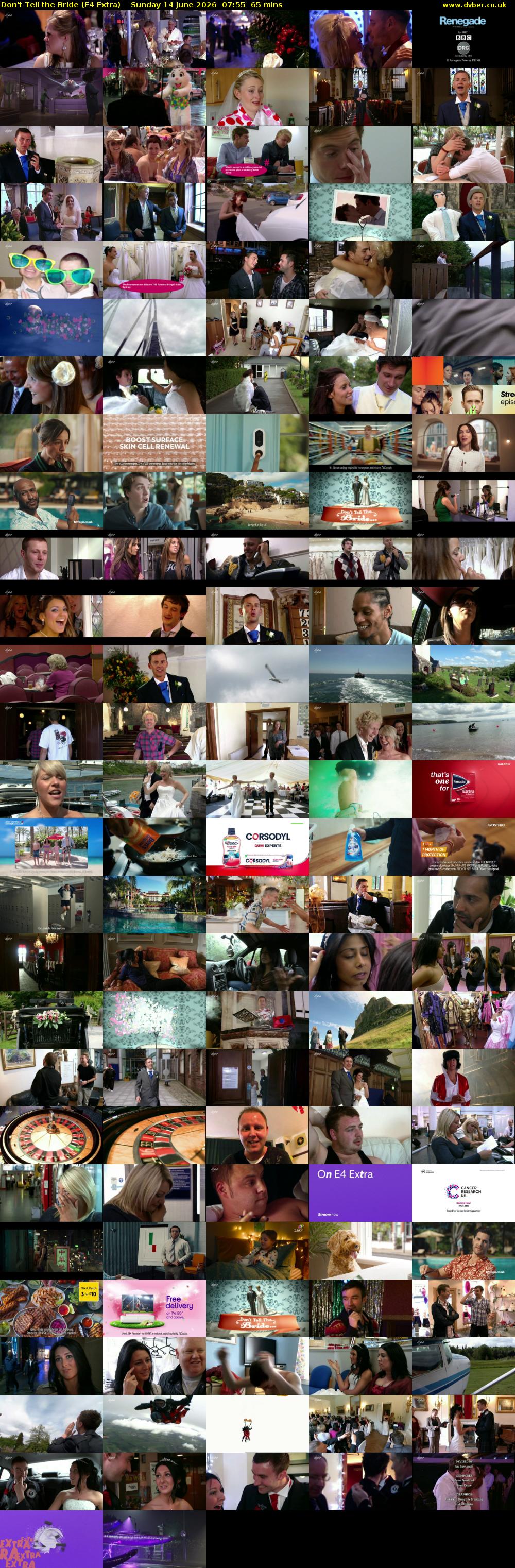 Don't Tell the Bride (E4 Extra) Sunday 14 June 2026 07:55 - 09:00