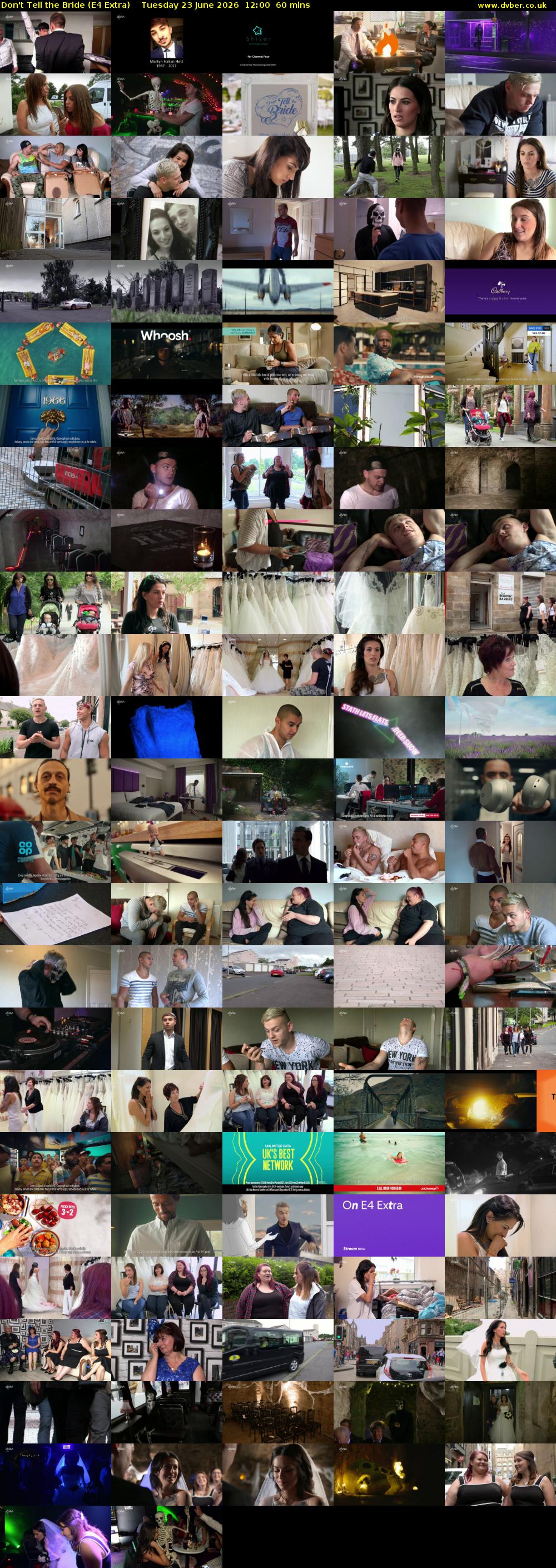 Don't Tell the Bride (E4 Extra) Tuesday 23 June 2026 12:00 - 13:00