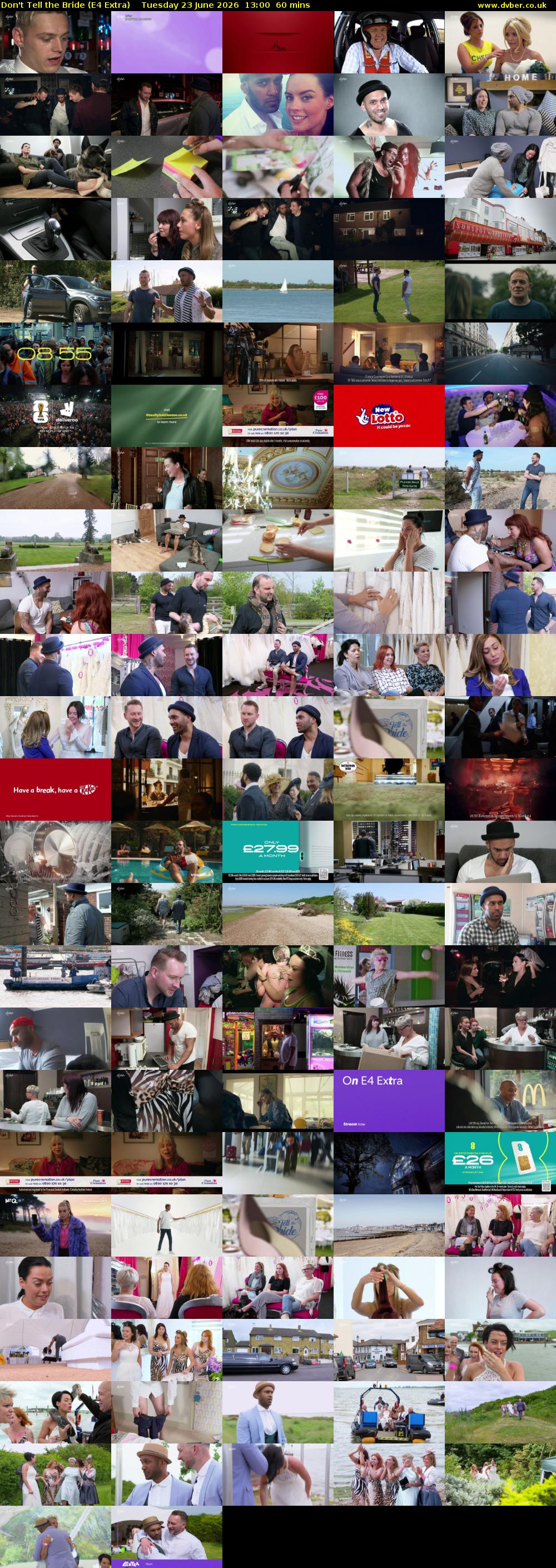 Don't Tell the Bride (E4 Extra) Tuesday 23 June 2026 13:00 - 14:00