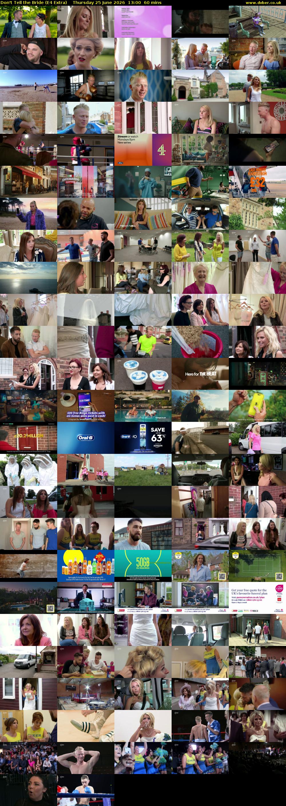 Don't Tell the Bride (E4 Extra) Thursday 25 June 2026 13:00 - 14:00
