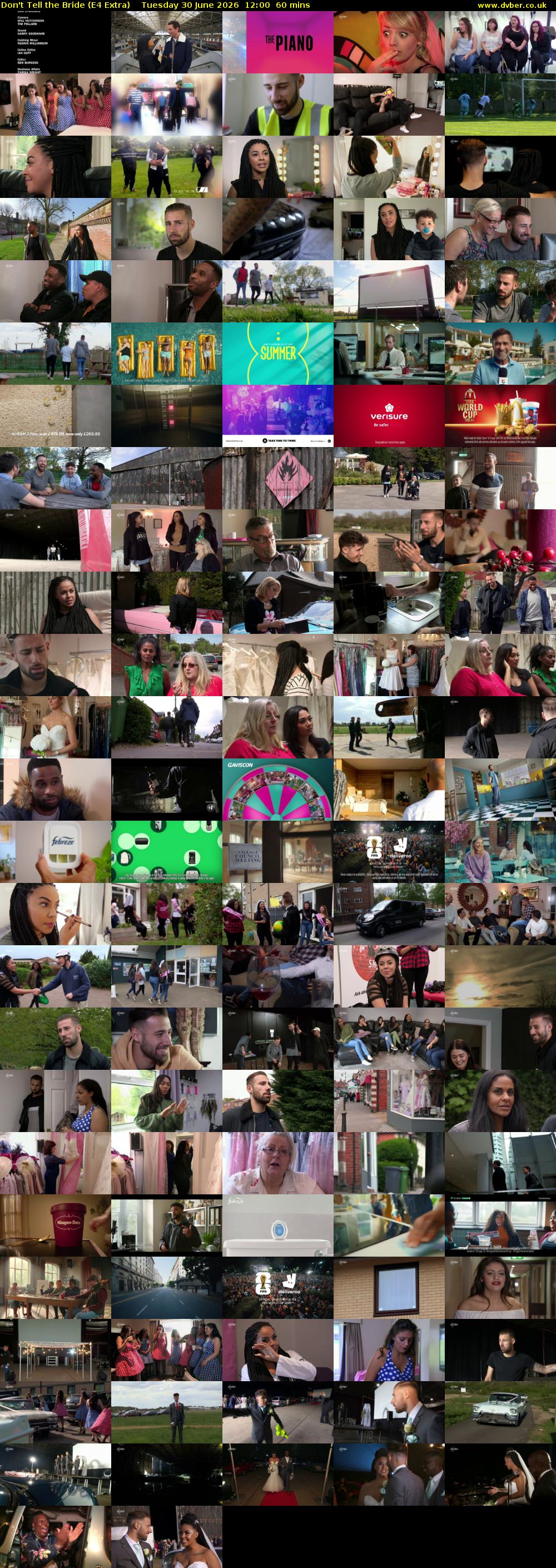 Don't Tell the Bride (E4 Extra) Tuesday 30 June 2026 12:00 - 13:00