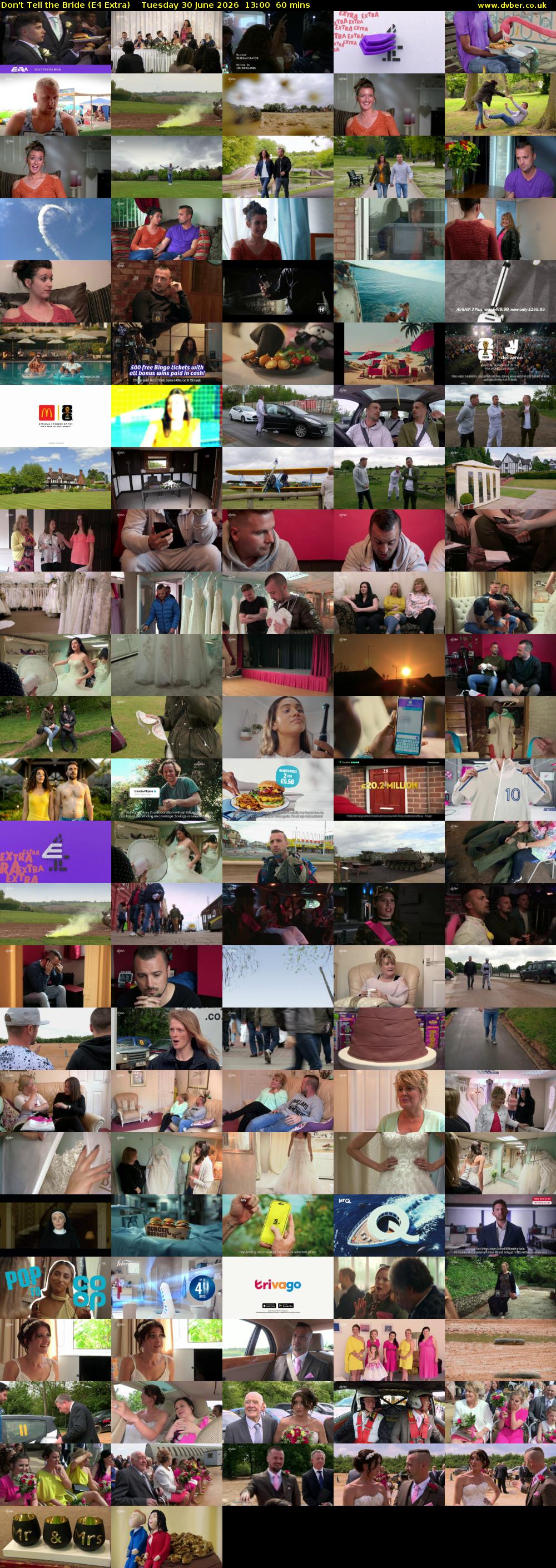 Don't Tell the Bride (E4 Extra) Tuesday 30 June 2026 13:00 - 14:00