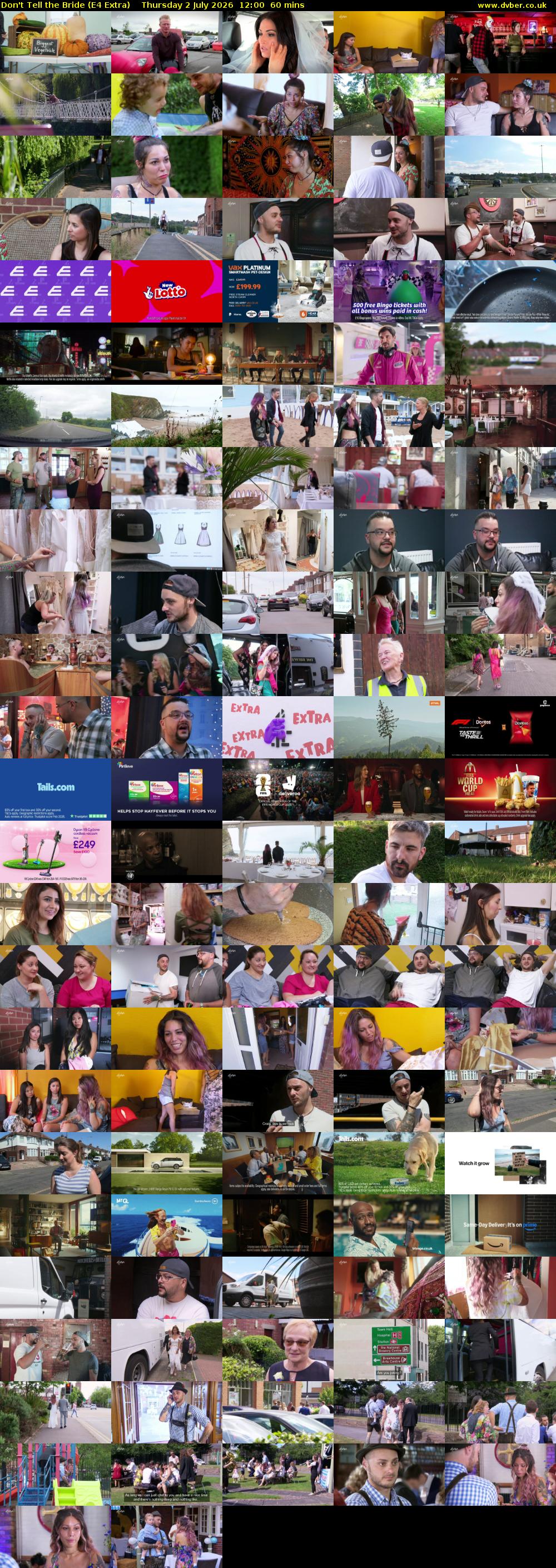 Don't Tell the Bride (E4 Extra) Thursday 2 July 2026 12:00 - 13:00