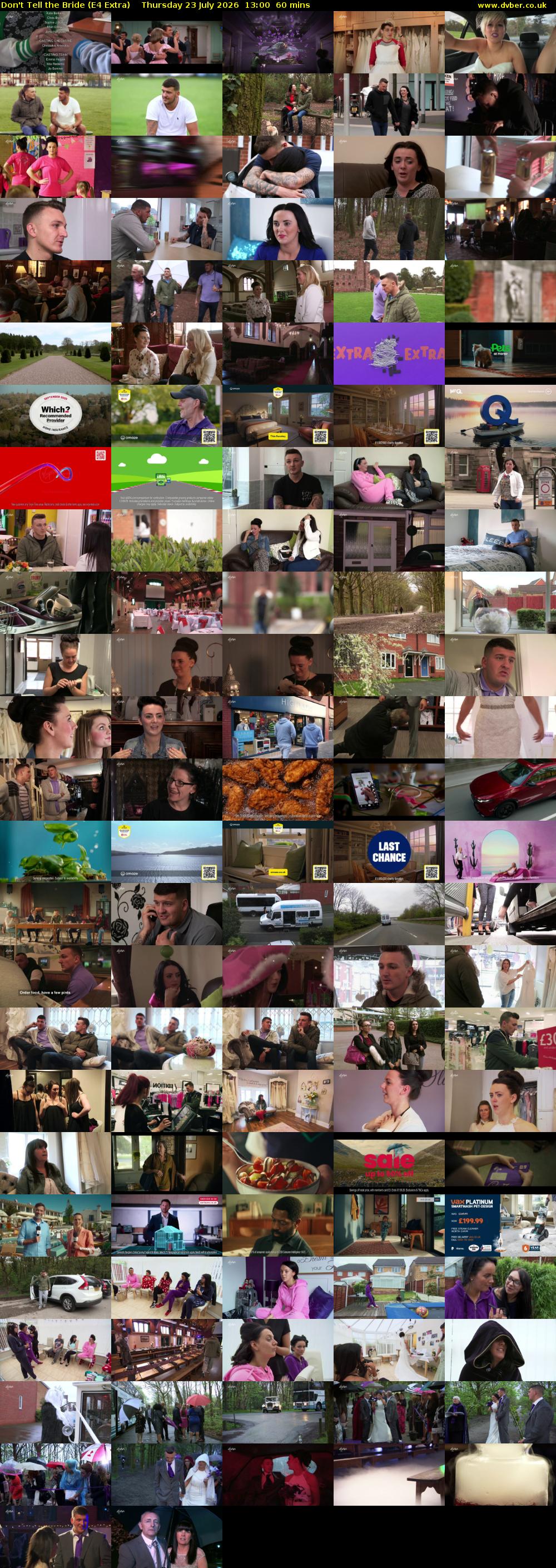 Don't Tell the Bride (E4 Extra) Thursday 23 July 2026 13:00 - 14:00