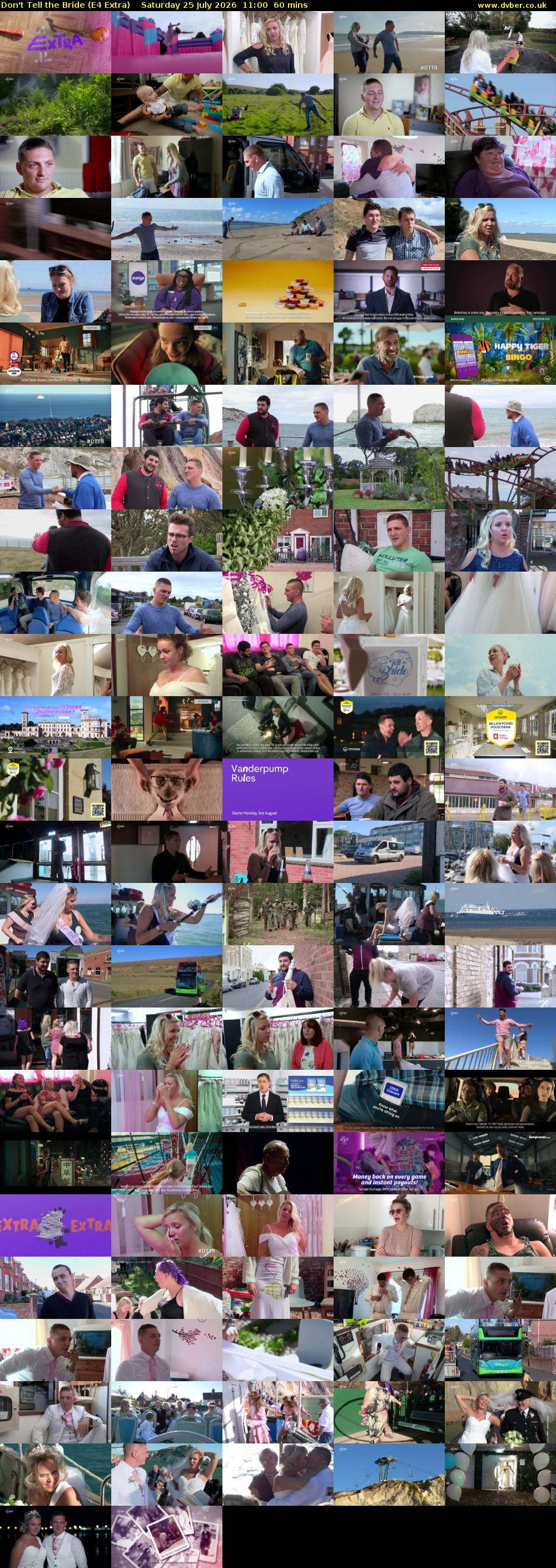 Don't Tell the Bride (E4 Extra) Saturday 25 July 2026 11:00 - 12:00