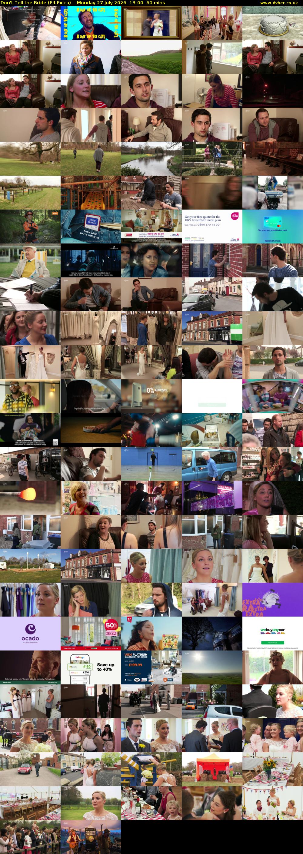 Don't Tell the Bride (E4 Extra) Monday 27 July 2026 13:00 - 14:00