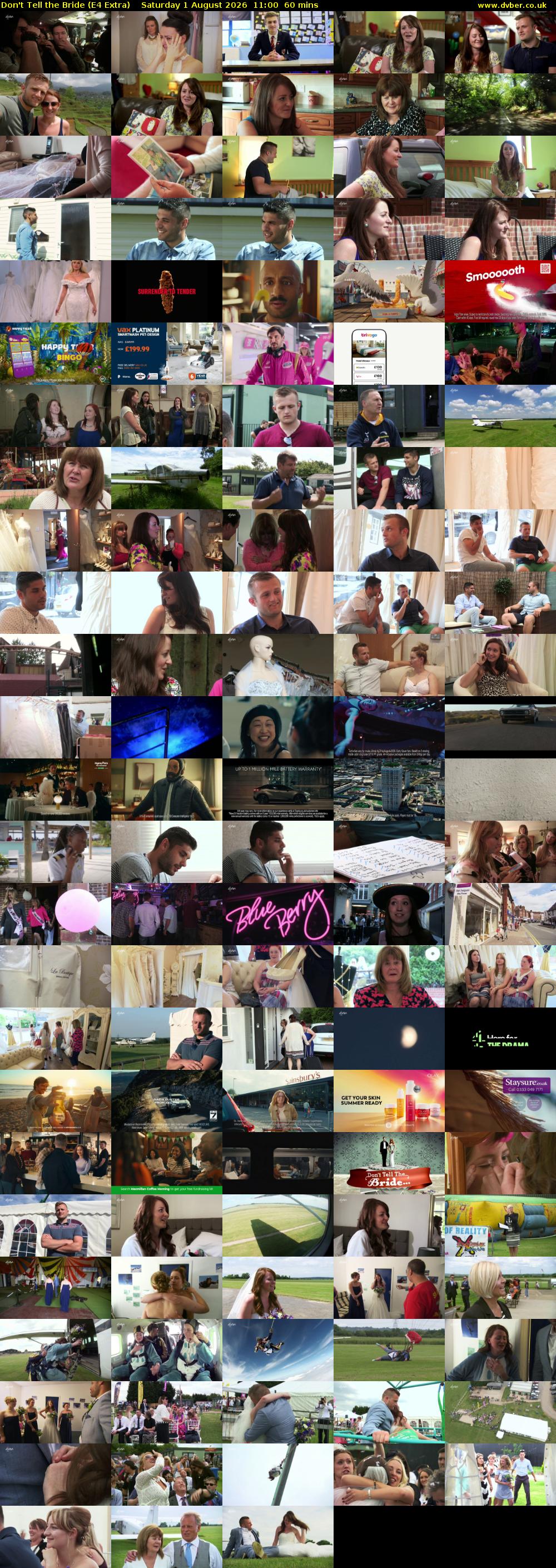Don't Tell the Bride (E4 Extra) Saturday 1 August 2026 11:00 - 12:00