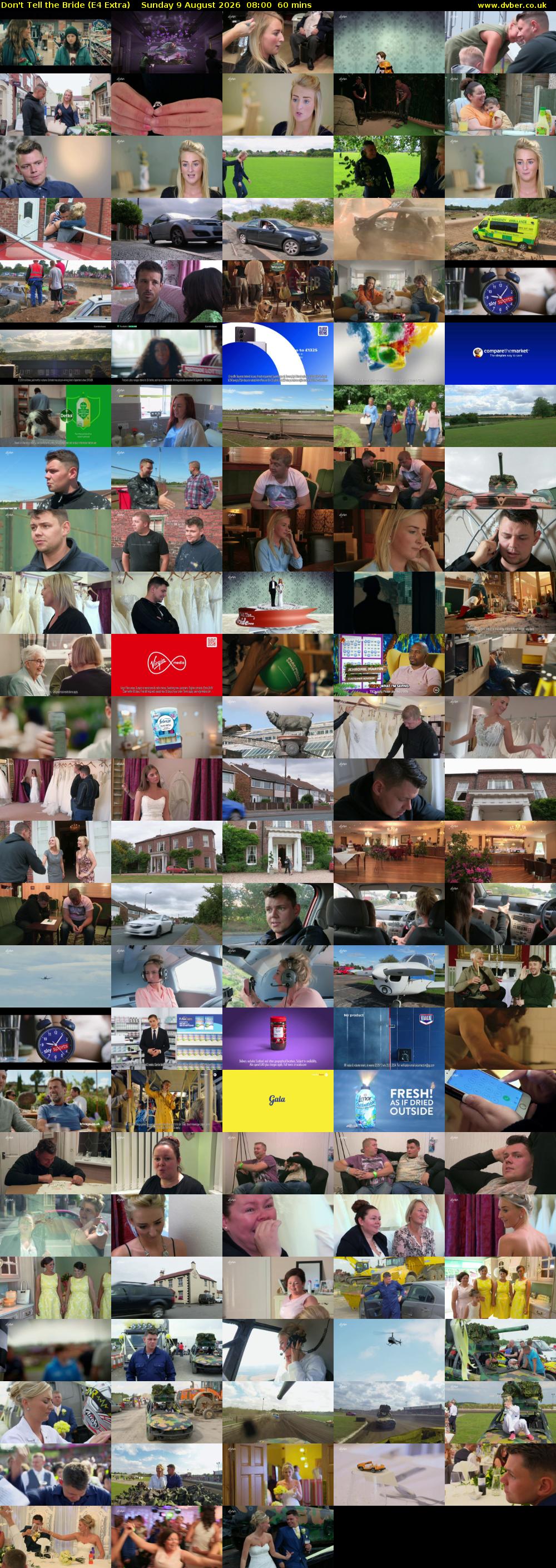 Don't Tell the Bride (E4 Extra) Sunday 9 August 2026 08:00 - 09:00