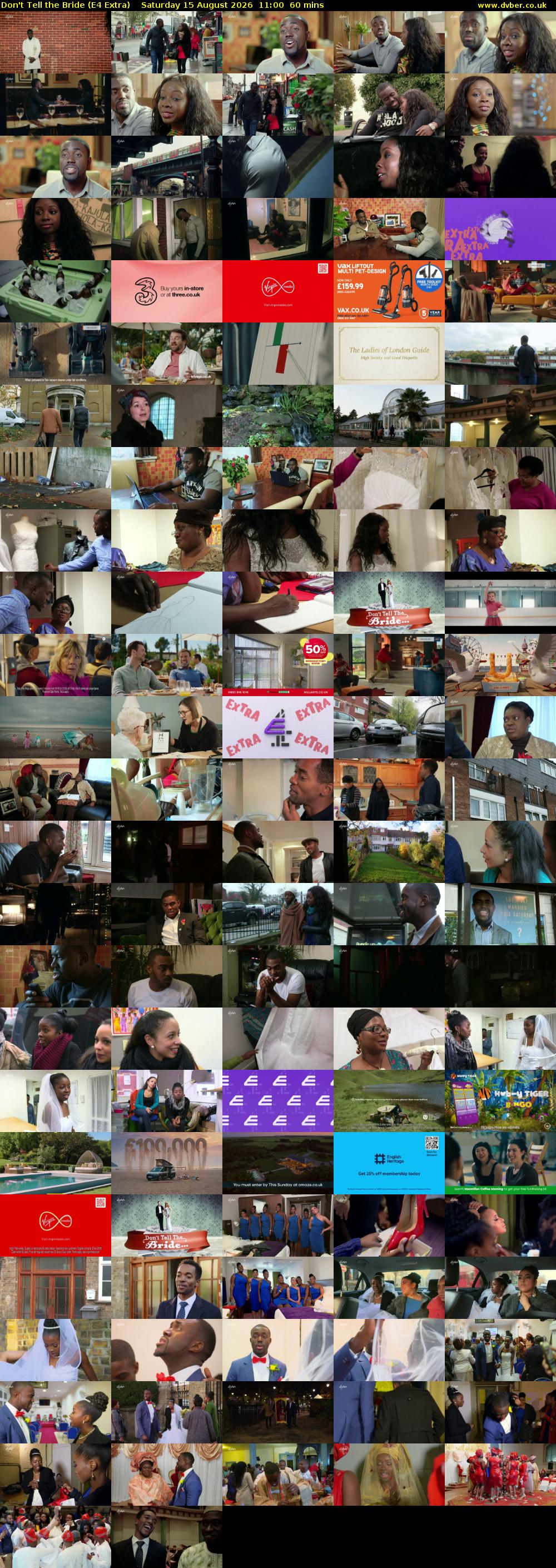 Don't Tell the Bride (E4 Extra) Saturday 15 August 2026 11:00 - 12:00