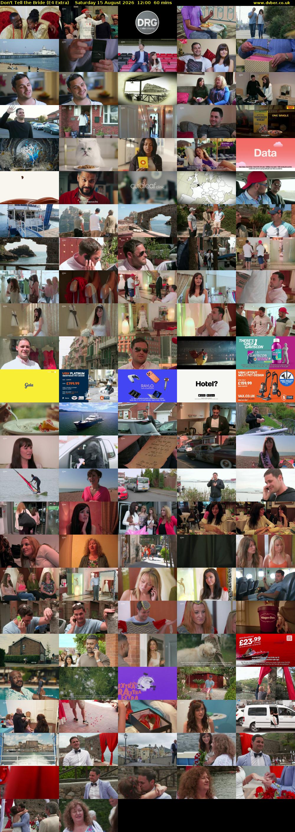 Don't Tell the Bride (E4 Extra) Saturday 15 August 2026 12:00 - 13:00
