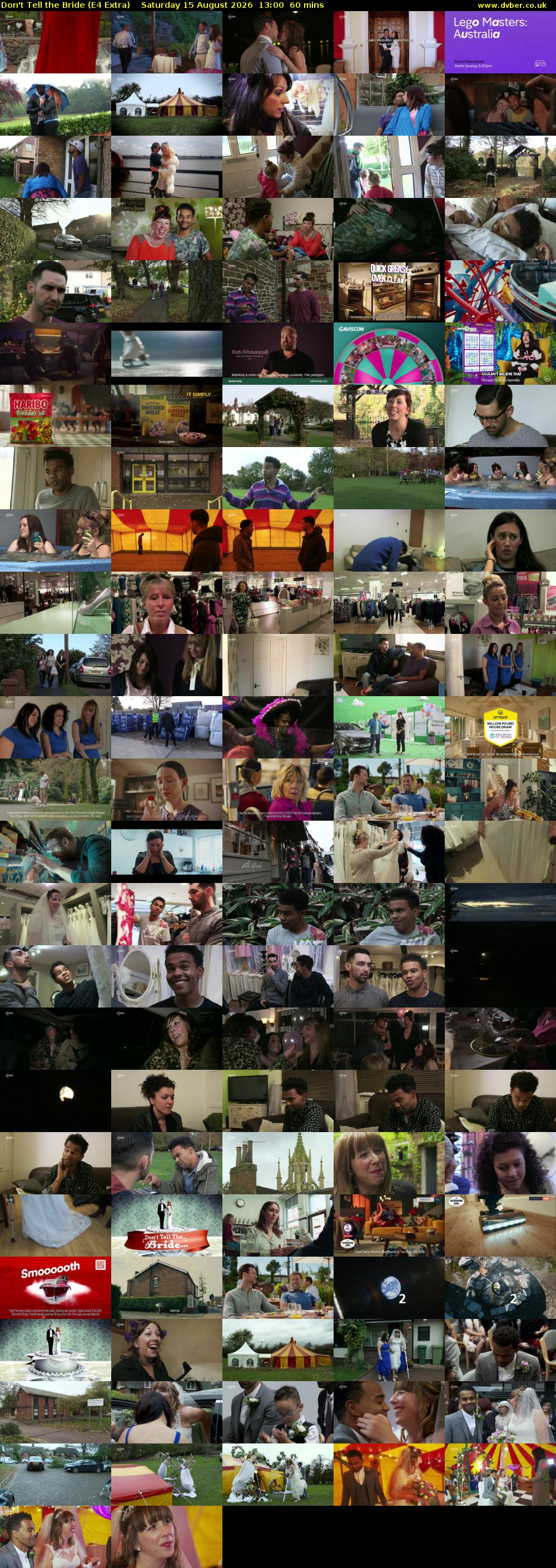 Don't Tell the Bride (E4 Extra) Saturday 15 August 2026 13:00 - 14:00
