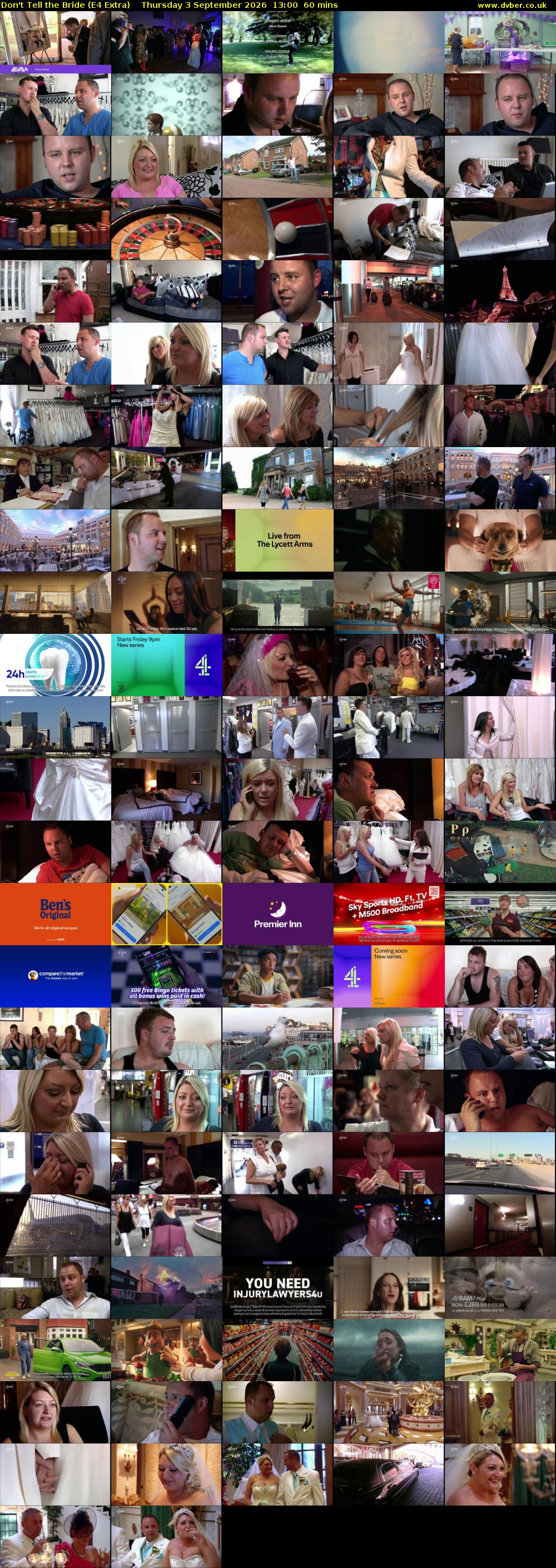 Don't Tell the Bride (E4 Extra) Thursday 3 September 2026 13:00 - 14:00