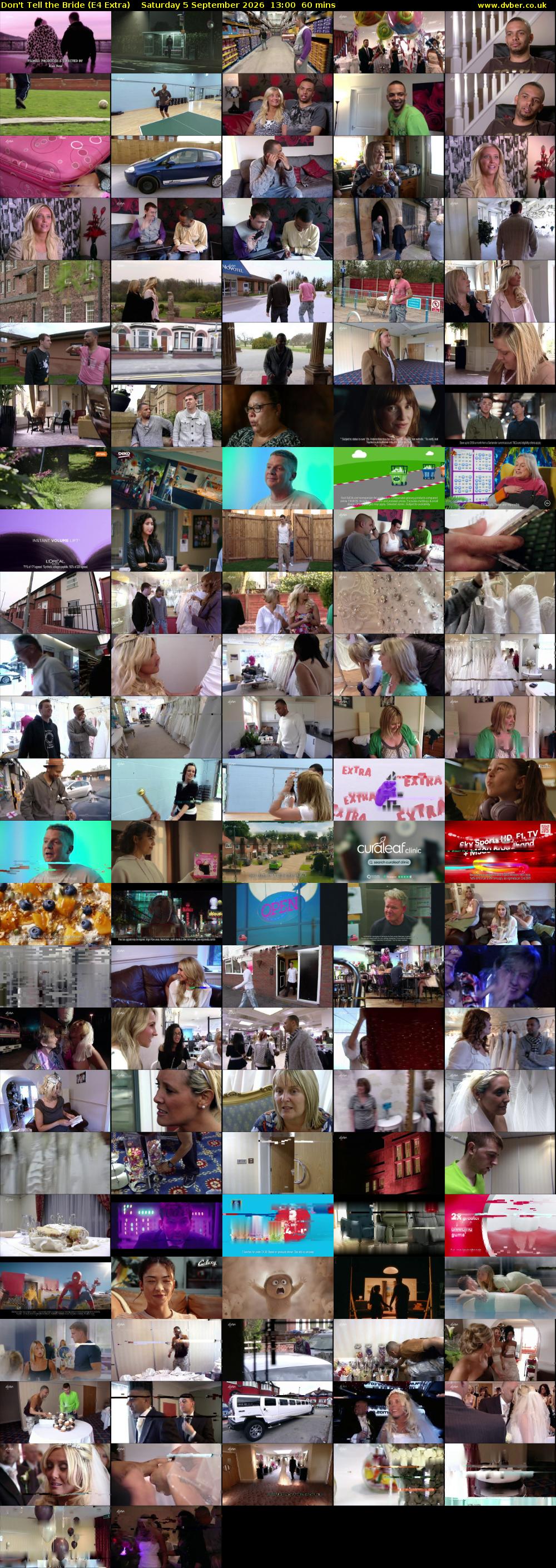 Don't Tell the Bride (E4 Extra) Saturday 5 September 2026 13:00 - 14:00