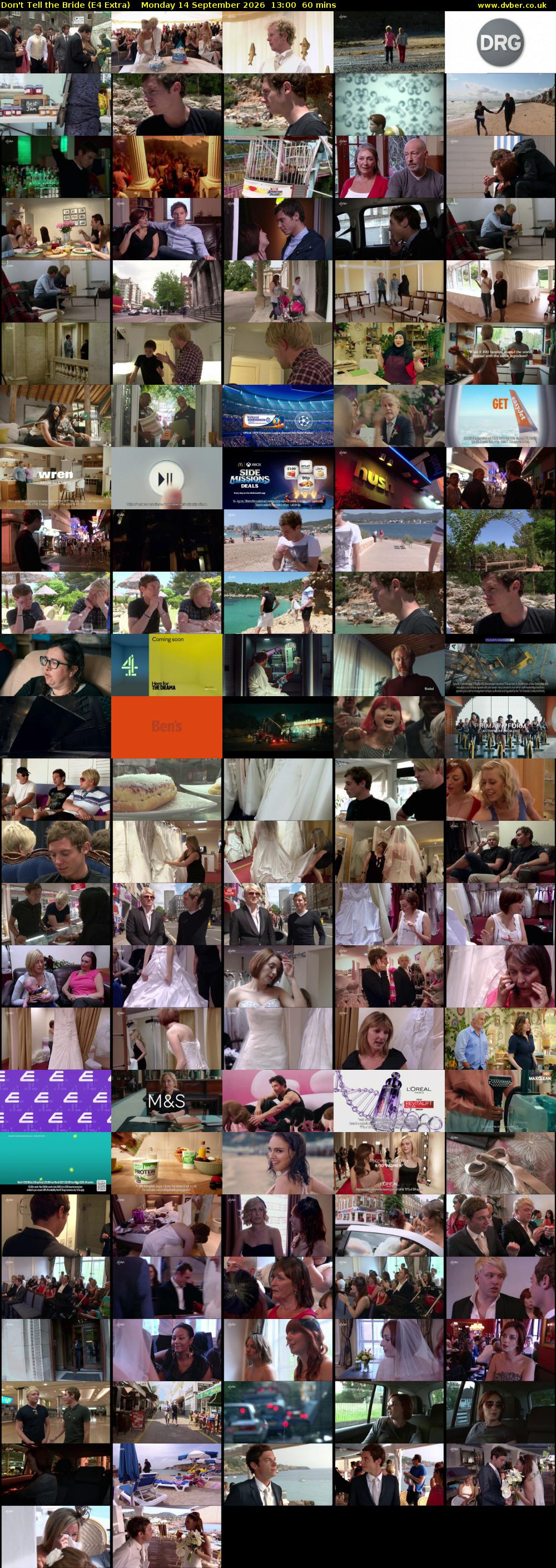 Don't Tell the Bride (E4 Extra) Monday 14 September 2026 13:00 - 14:00