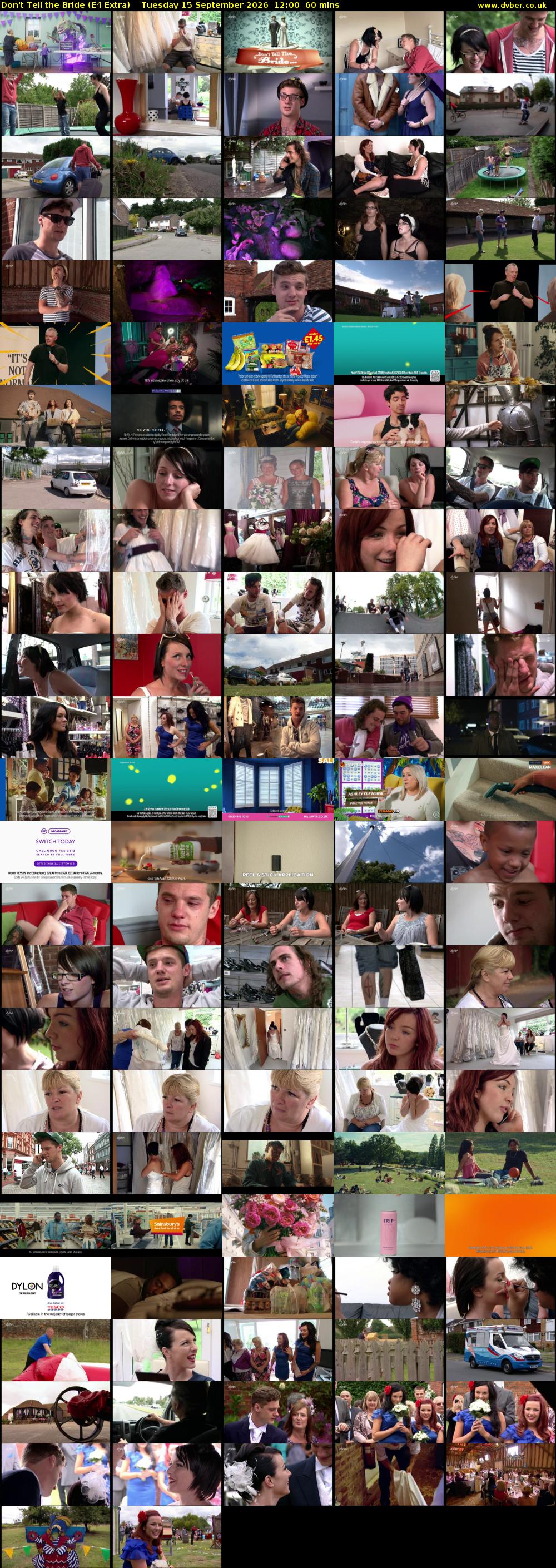 Don't Tell the Bride (E4 Extra) Tuesday 15 September 2026 12:00 - 13:00