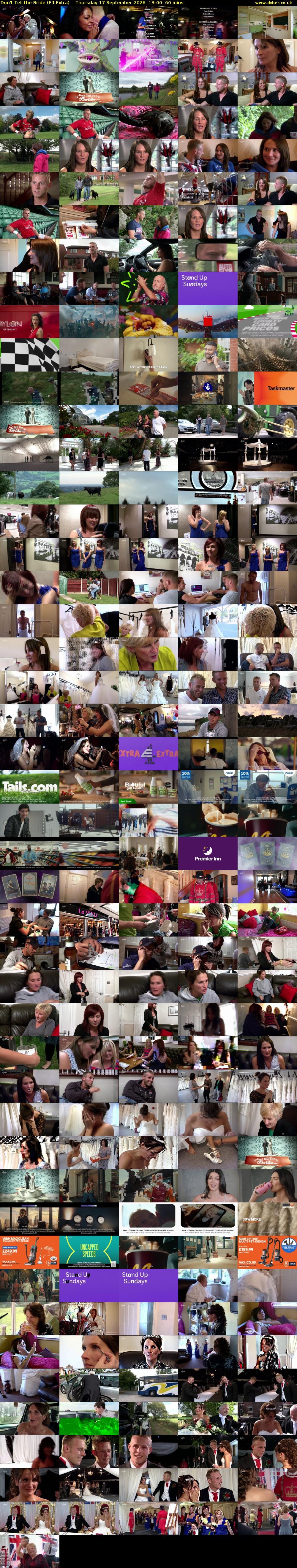 Don't Tell the Bride (E4 Extra) Thursday 17 September 2026 13:00 - 14:00
