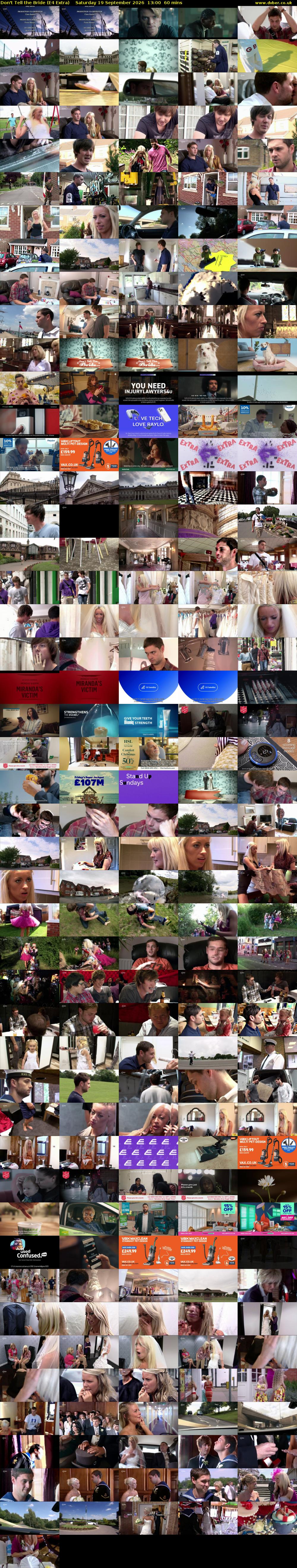 Don't Tell the Bride (E4 Extra) Saturday 19 September 2026 13:00 - 14:00