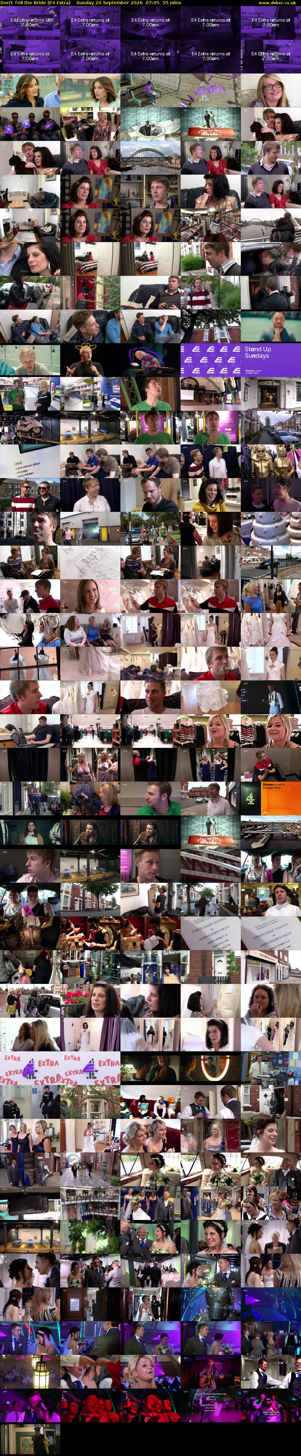 Don't Tell the Bride (E4 Extra) Sunday 20 September 2026 07:05 - 08:00