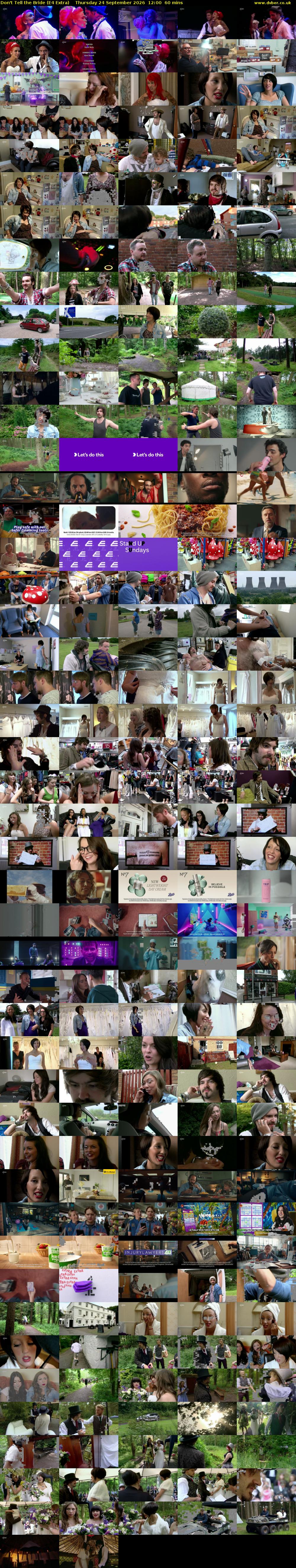 Don't Tell the Bride (E4 Extra) Thursday 24 September 2026 12:00 - 13:00
