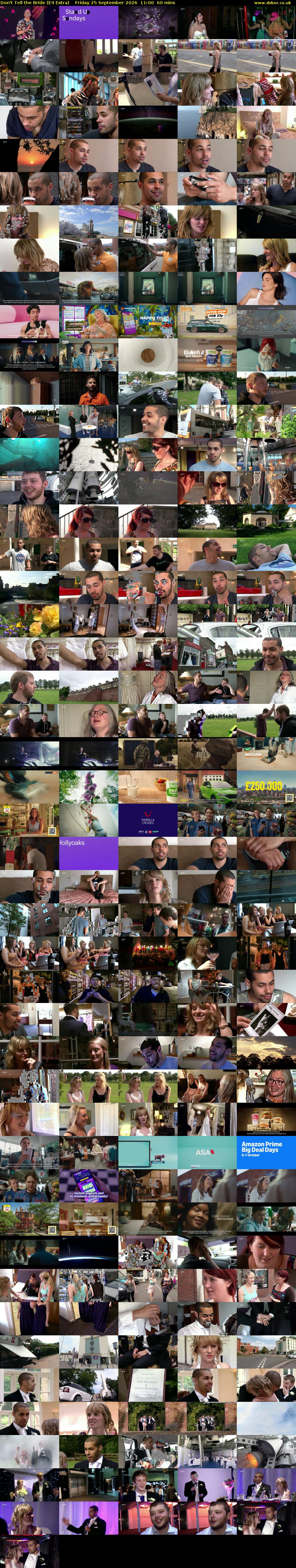 Don't Tell the Bride (E4 Extra) Friday 25 September 2026 11:00 - 12:00