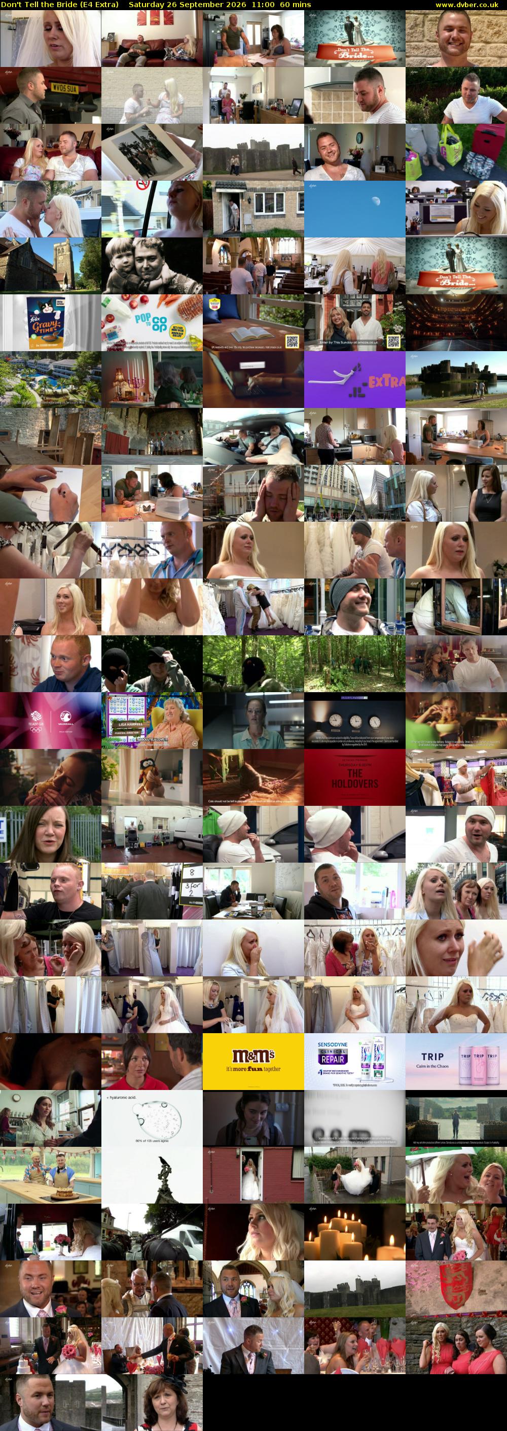 Don't Tell the Bride (E4 Extra) Saturday 26 September 2026 11:00 - 12:00