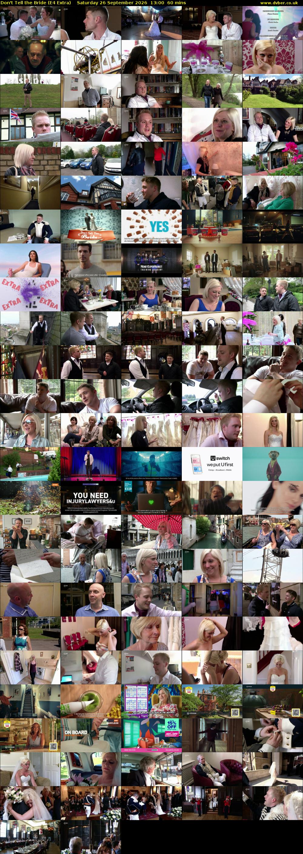 Don't Tell the Bride (E4 Extra) Saturday 26 September 2026 13:00 - 14:00