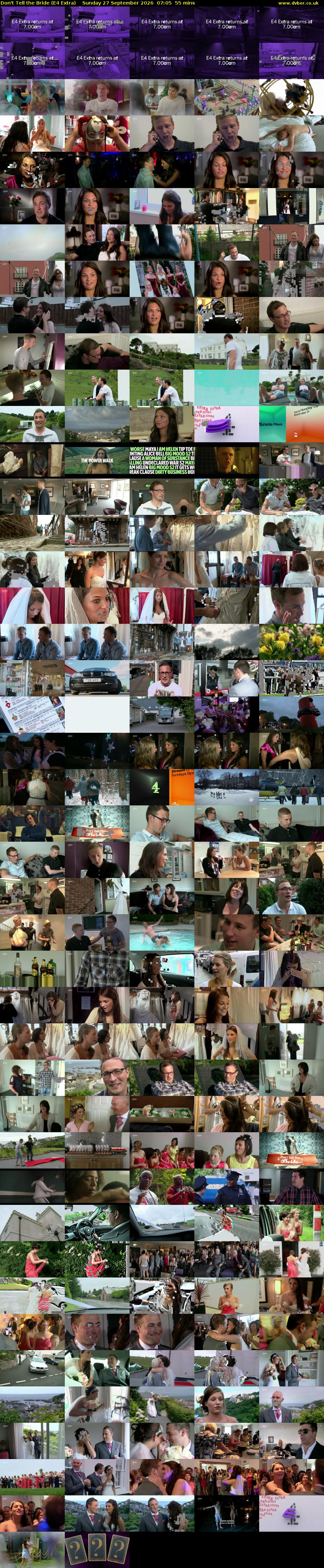 Don't Tell the Bride (E4 Extra) Sunday 27 September 2026 07:05 - 08:00