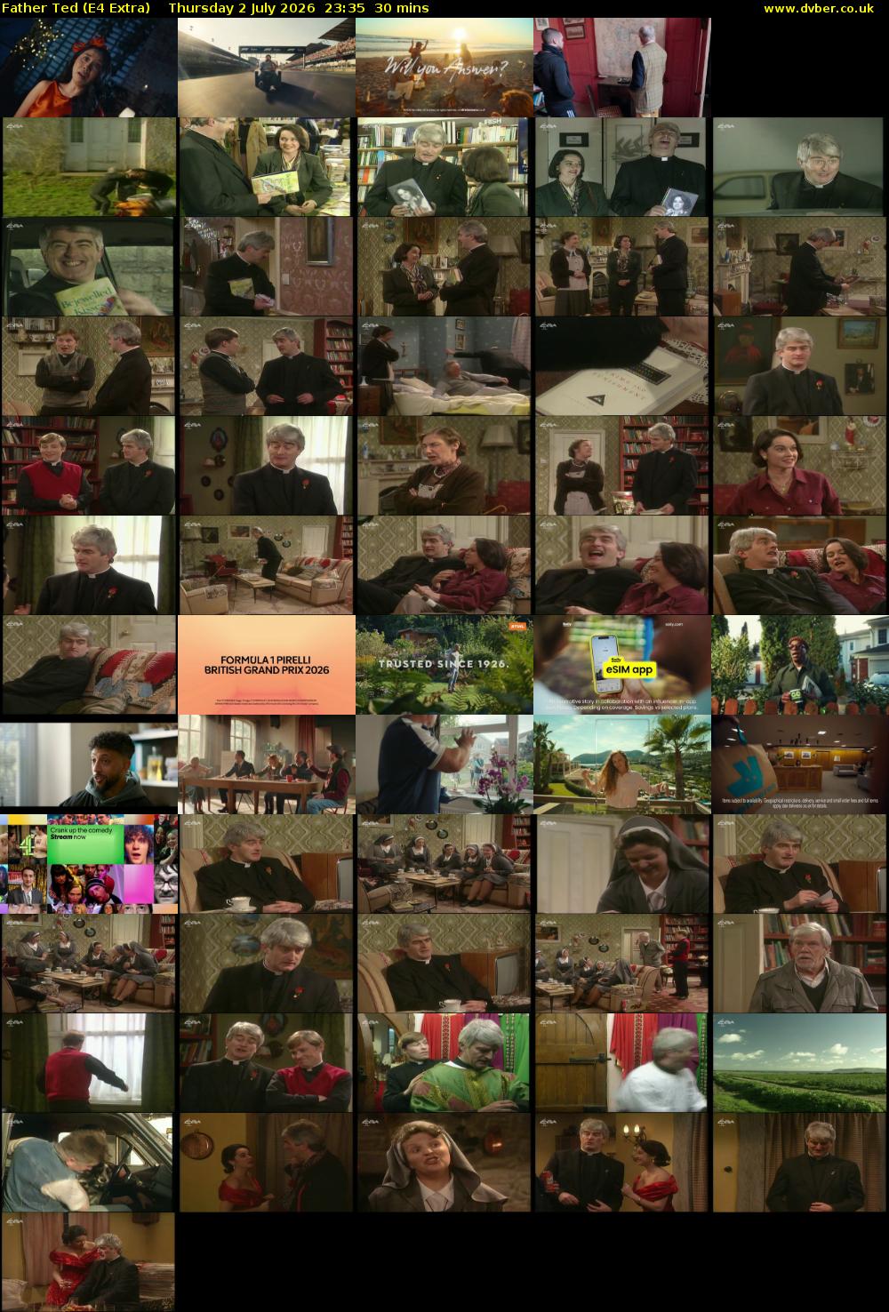 Father Ted (E4 Extra) Thursday 2 July 2026 23:35 - 00:05